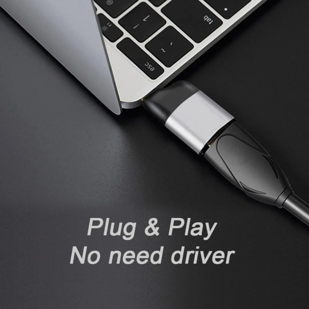 Câble adaptateur USB C vers DisplayPort HDMI VGA Mini-DP LAN 4K 60 Hz