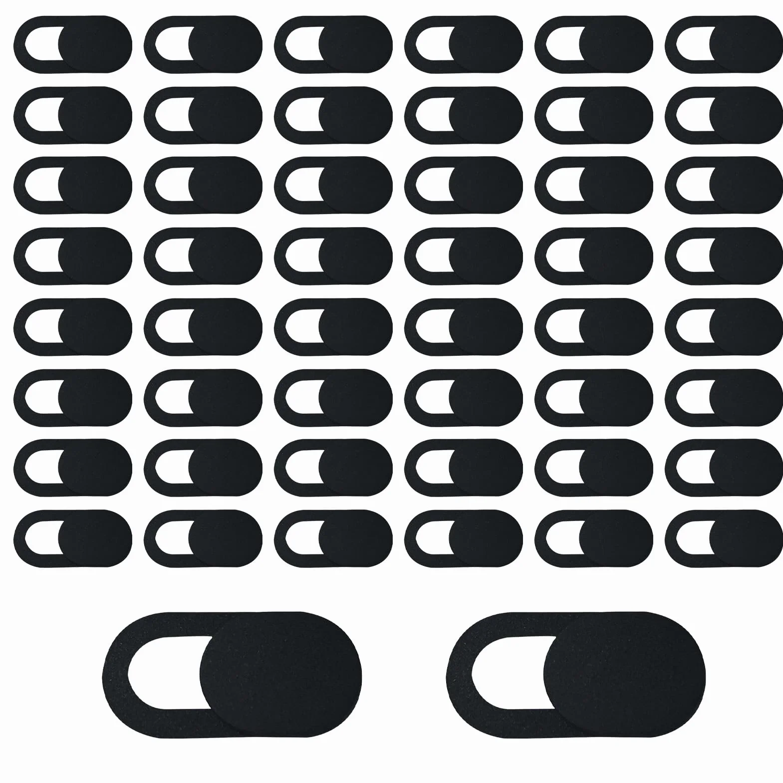 Cache Webcam Ultra-Fin Lot de 50 pour Ordinateur Portable Tablette Smartphone PC Noir