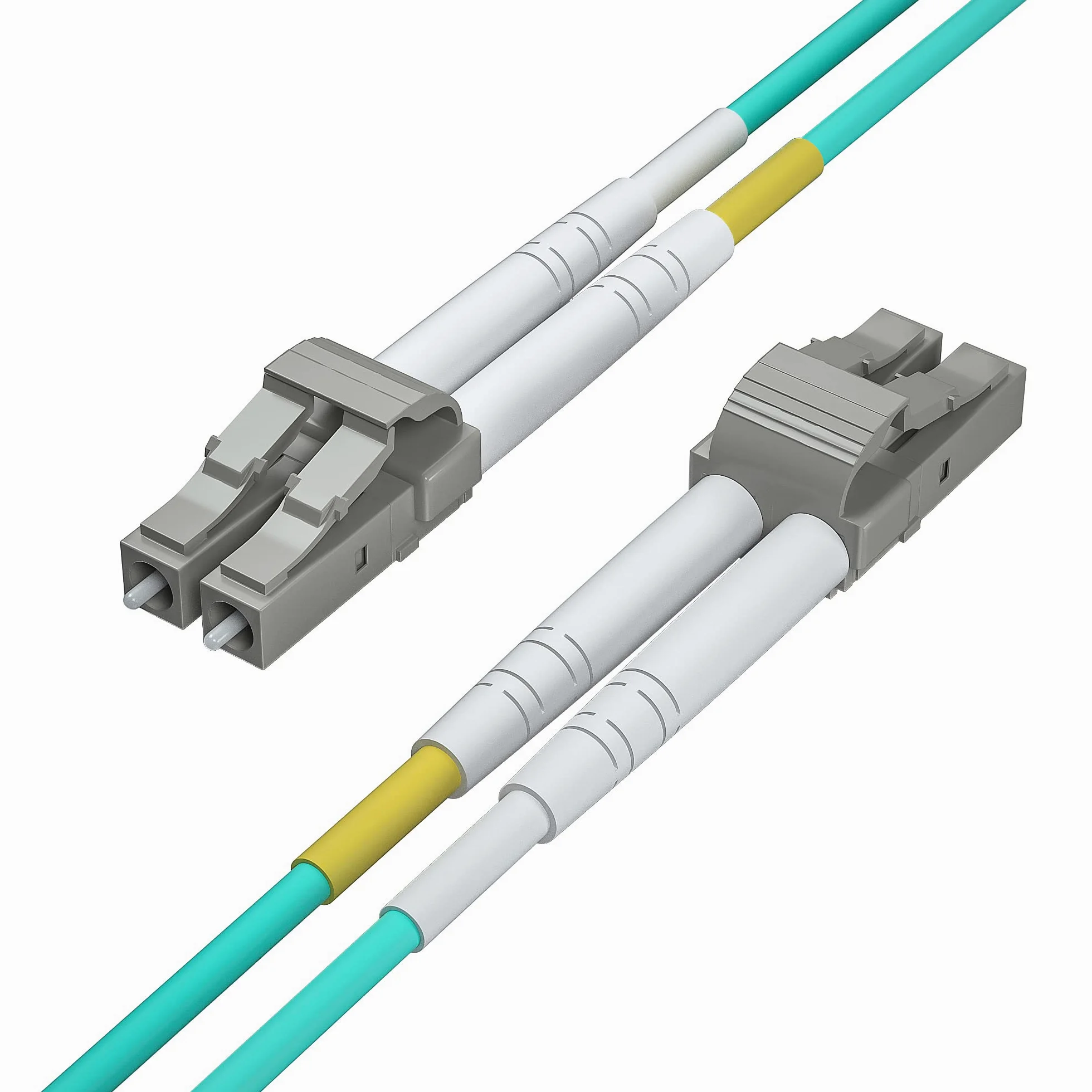 Lot de 10 câbles de raccordement en fibre OM3 LC vers LC, 10 Go, multimode Duplex LC-LC UPC MMF 50/125um, LSZH, vert, pour émetteur-récepteur SFP, routeur, réseau de fibre, 3 m