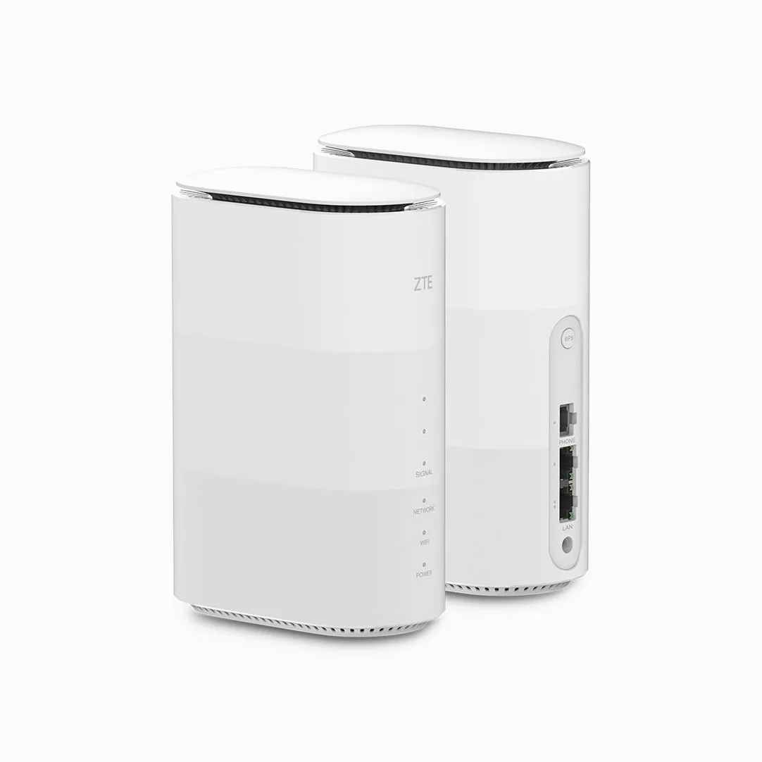 ZTE G5B - Routeur Domestique sans Fil 5G Rapide WiFi6 débloqué, Conception Haut de Gamme avec Faible consommation d'énergie, Aucune Configuration requise, contrôle Parental, Gestion Facile