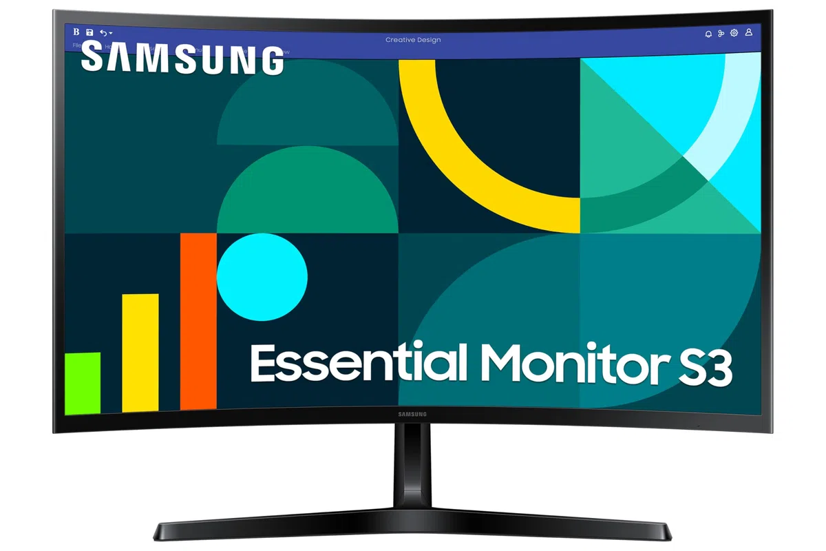 Samsung S36GD Essential S27D366GAU Moniteur incurvé 27" avec Panneau VA, résolution Full HD, Temps de réponse 4 ms, taux de rafraîchissement 100 Hz, Eco Saving Plus, Flicker Free, Noir