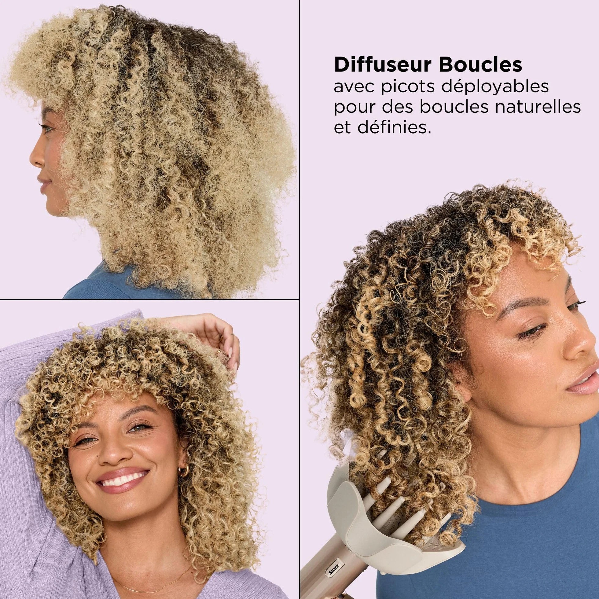 Shark styler à air chaud multi-styles avec boucleurs auto-enroulants, brosses, concentrateur