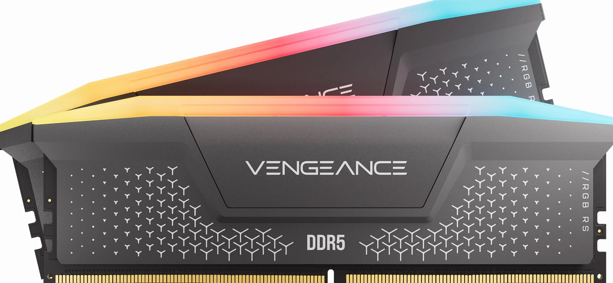 CORSAIR Vengeance RGB RS DDR5 32Go (2x16Go) 6000MHz RAM Mémoire Bureau Compatible AMD EXPO Intel XMP 3.0 CL36 Gris