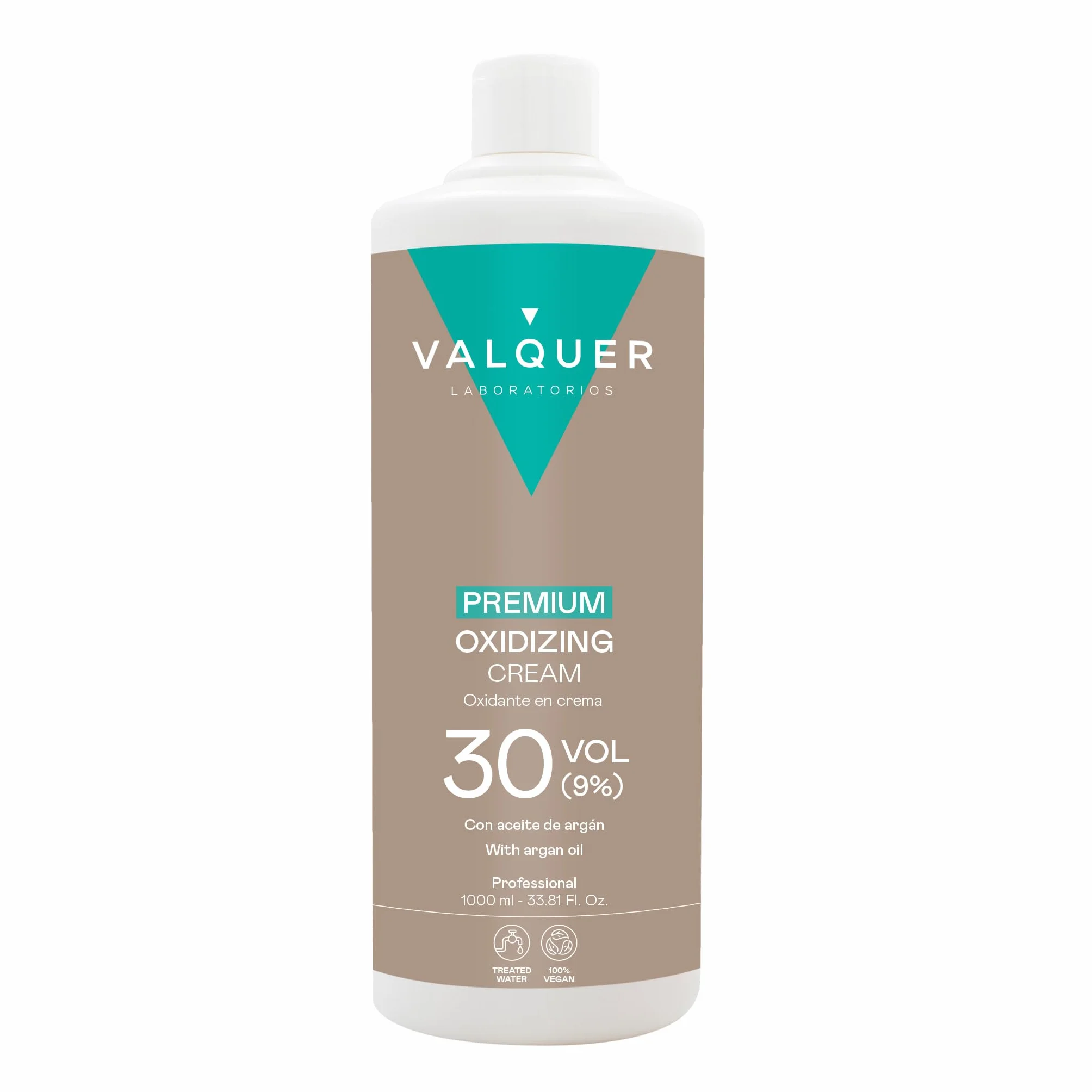 VALQUER Eau Oxygénée 30 Volumes 9% Crème Oxydant Capillaire Professionnel 1L
