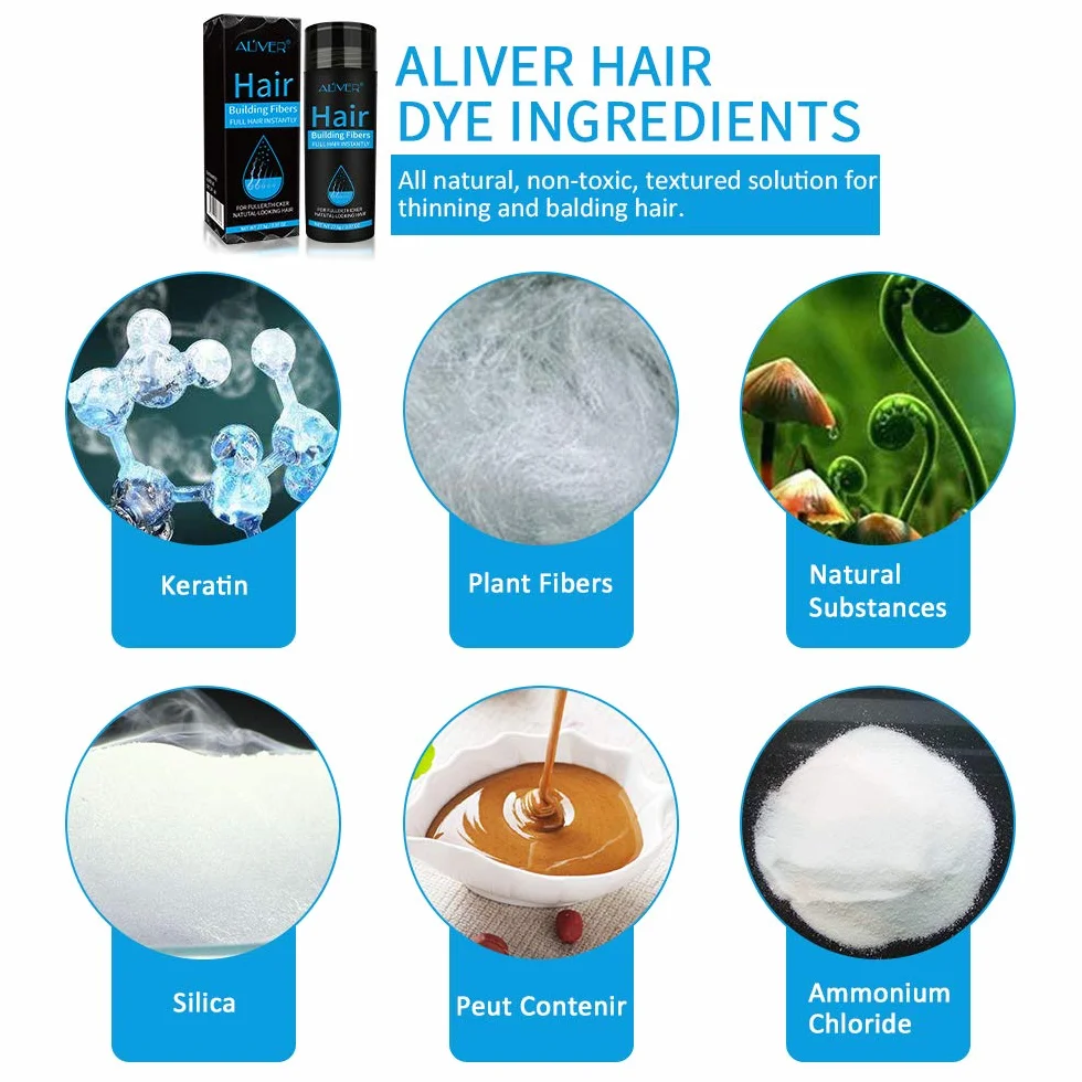 Fibres Densificateur de Cheveux Hair Loss Concealer Poudre Spray Volume Noir