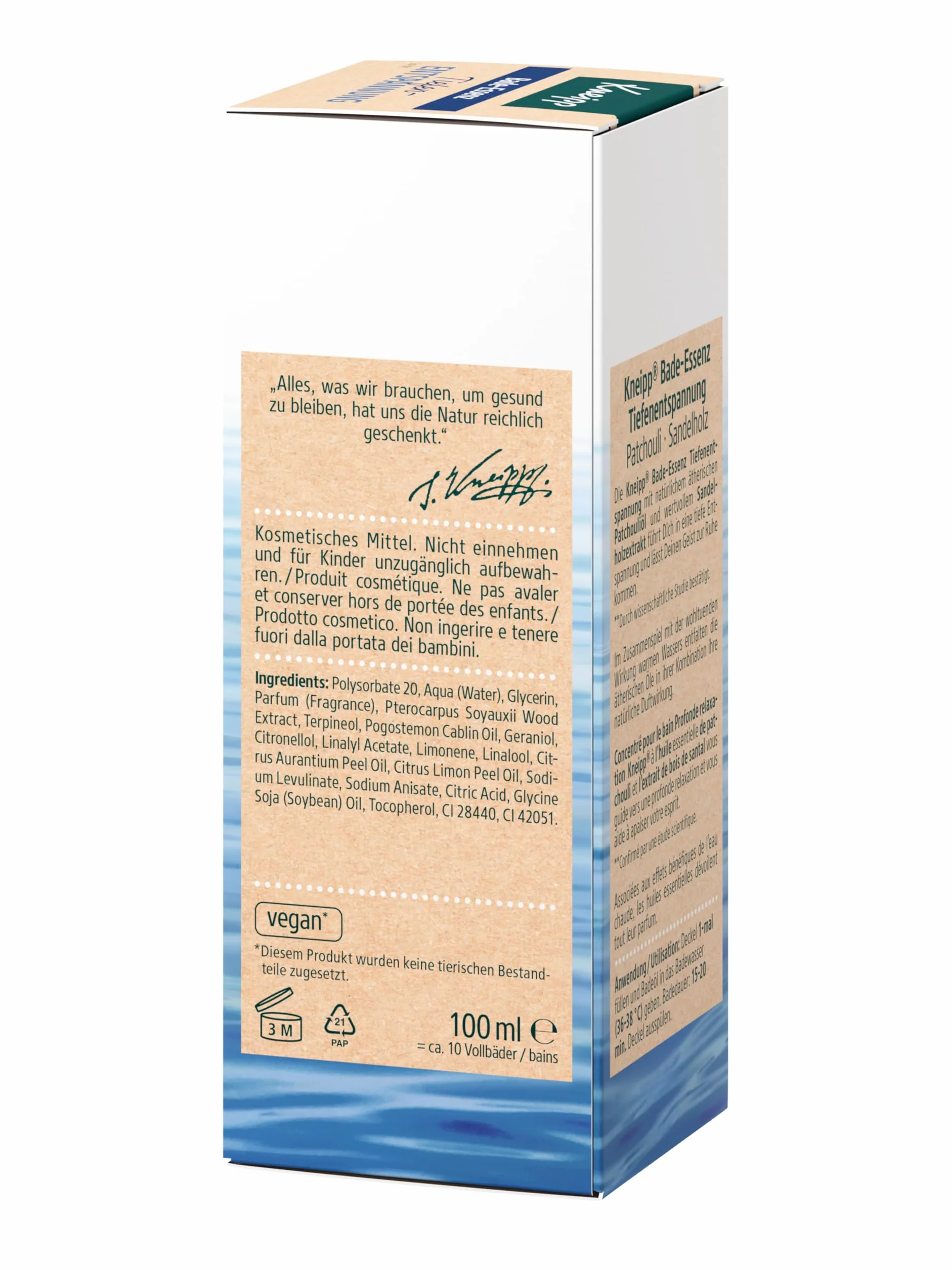 Kneipp Concentré d’huiles essentielles pour bain de relaxation 100 ml