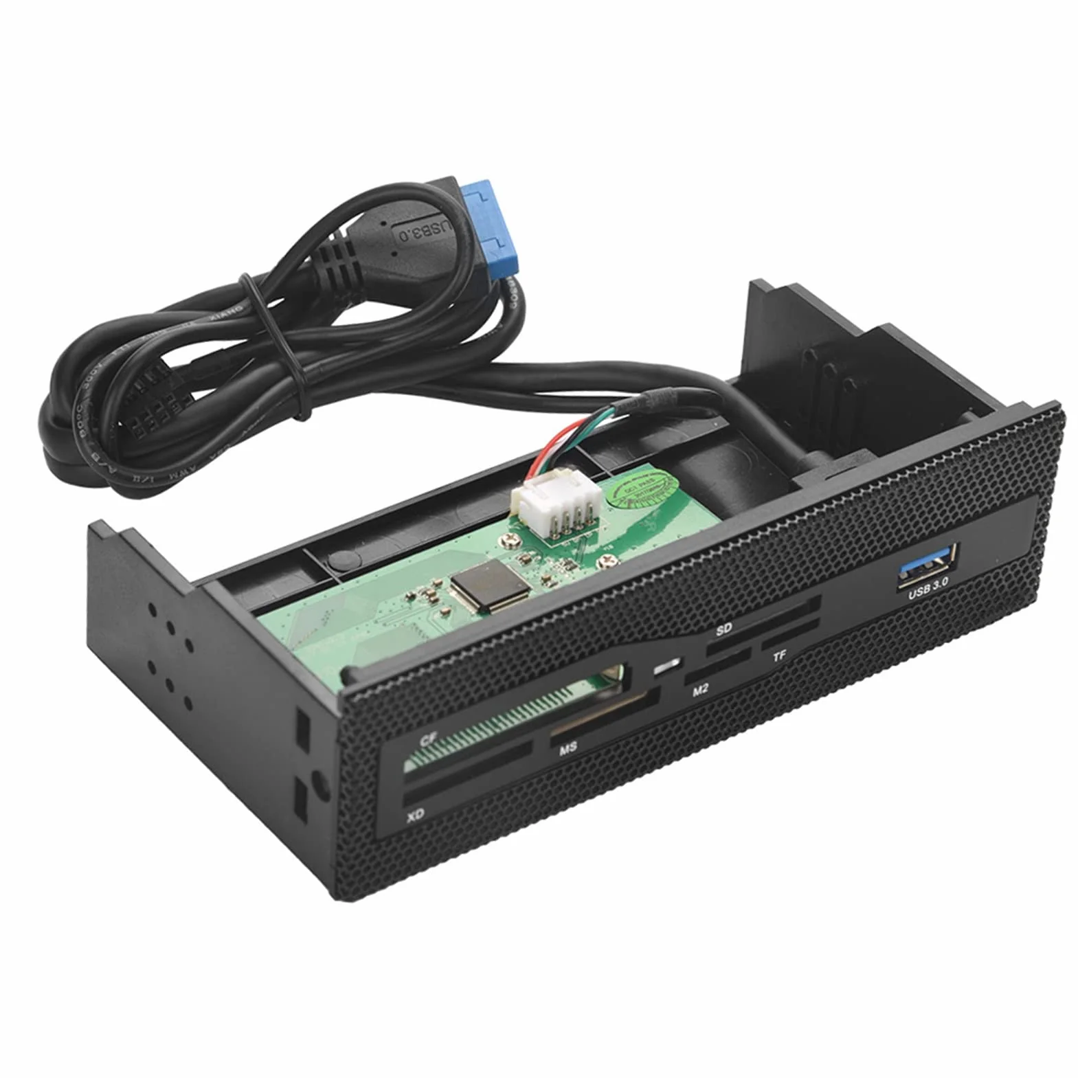 KIMISS Lecteur de Carte Interne PC USB 3.0 M2 SD MS XD CF TF Panneau Avant