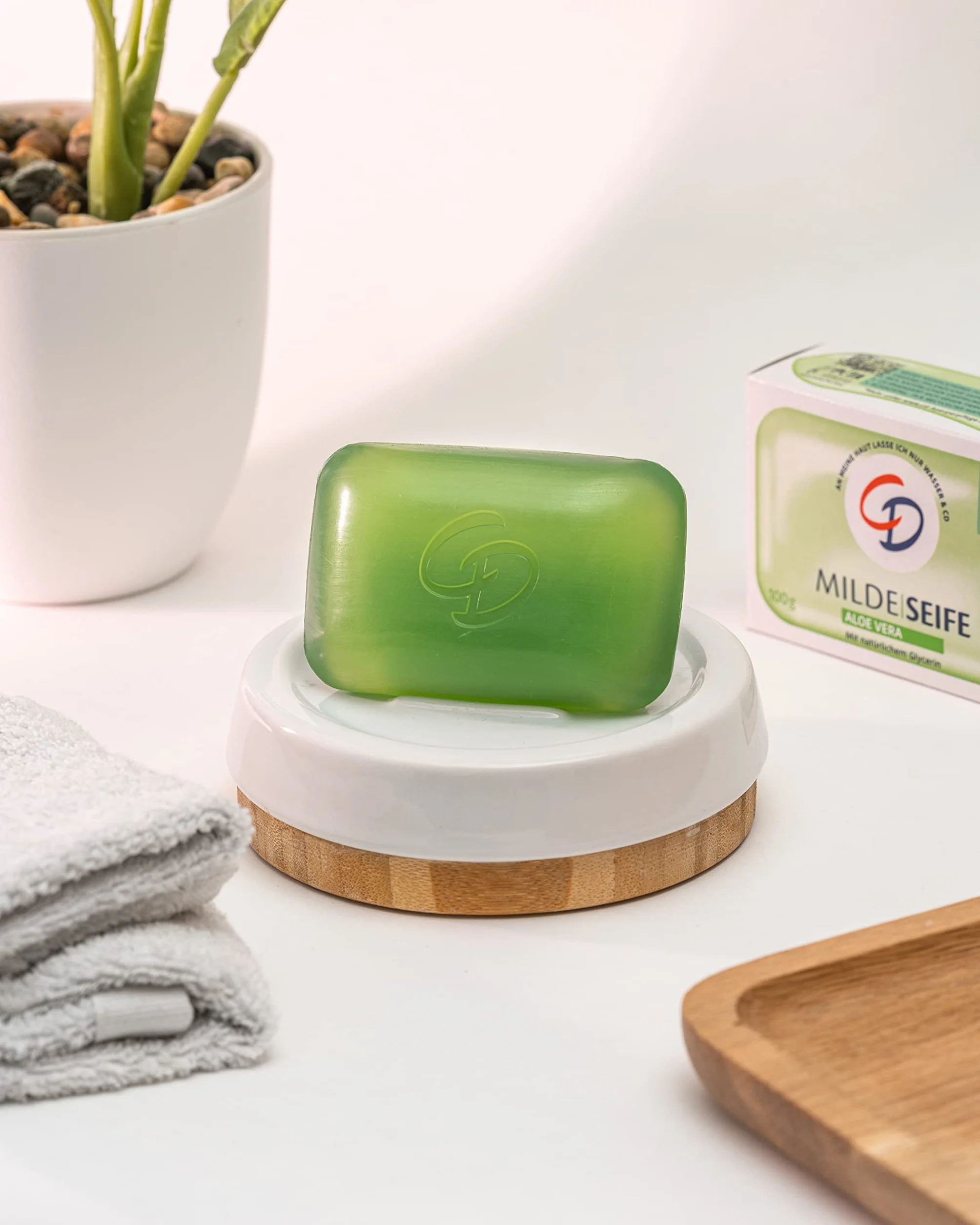 Savon doux à l'aloe vera 100 g végétalien sans microplastique
