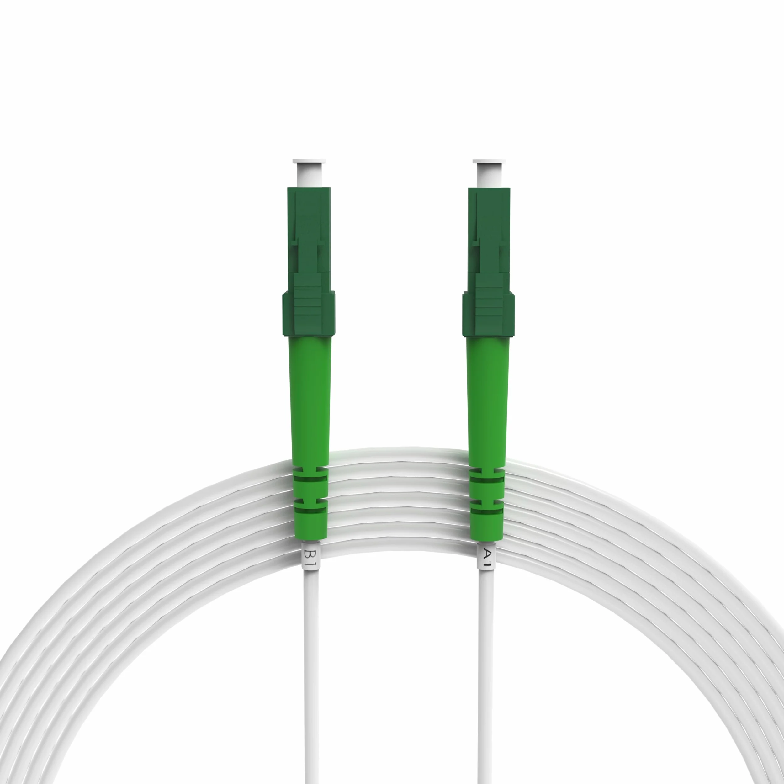 75m Câble Fibre Optique Blanc LC/APC vers LC/APC | Simplex Monomode OS2 FTTH Câble Fibre Optique