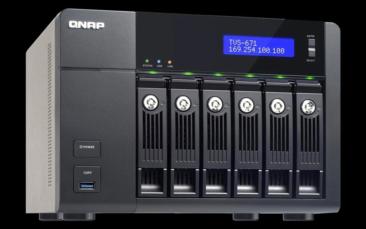 QNAP TVS-671-I3-4G - Serveur NAS de Stockage Unifié 6 Baies, Intel Core i3 3.5 GHz Dual Core, 4Go RAM Extensible, 4 Gbe LAN, HDMI, 10G-ready, 4K-ready, Châssis Vide