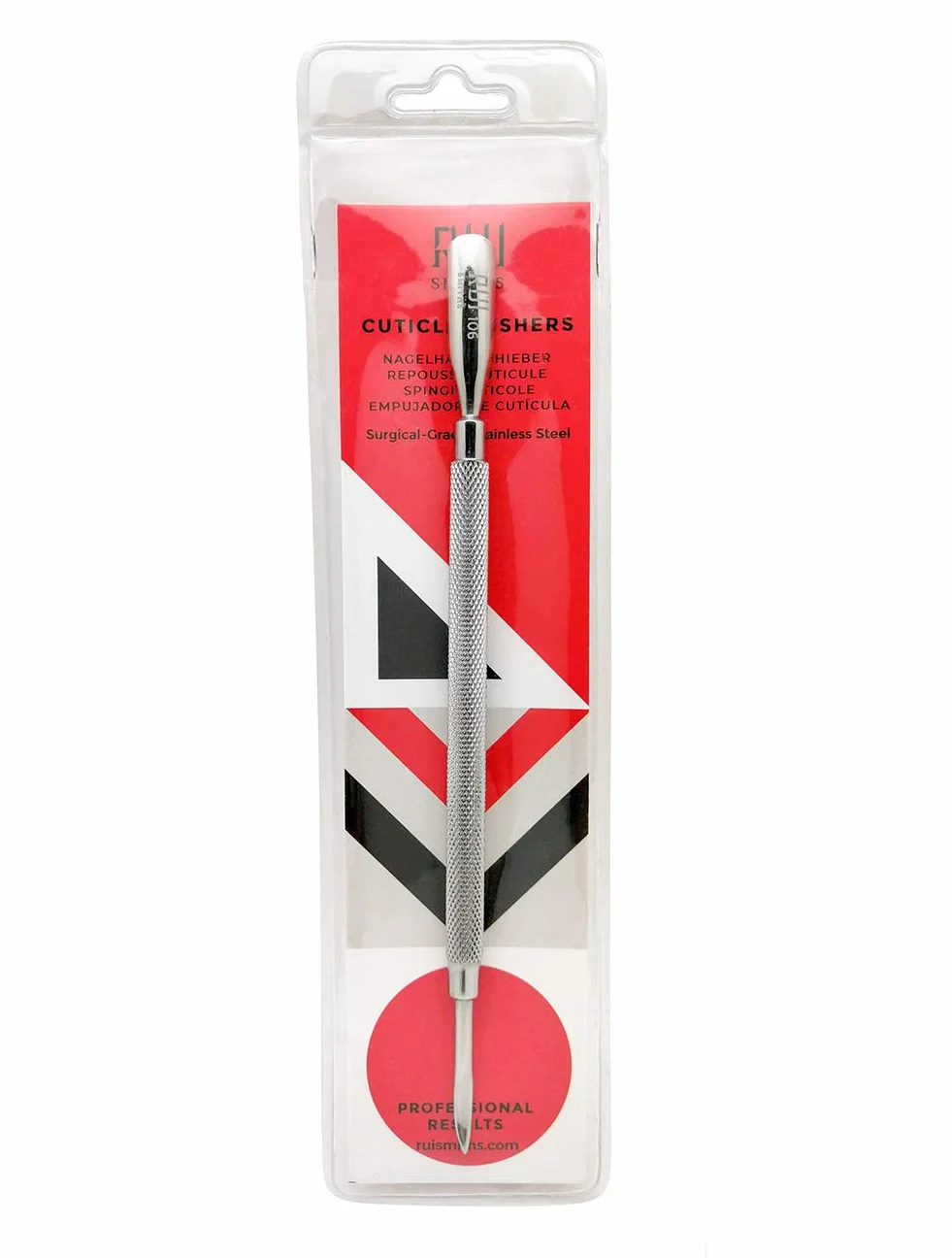 Pousse Cuticule Professionnel en Métal Hypoallergénique Double Extrémité Acier Inoxydable Style n°106