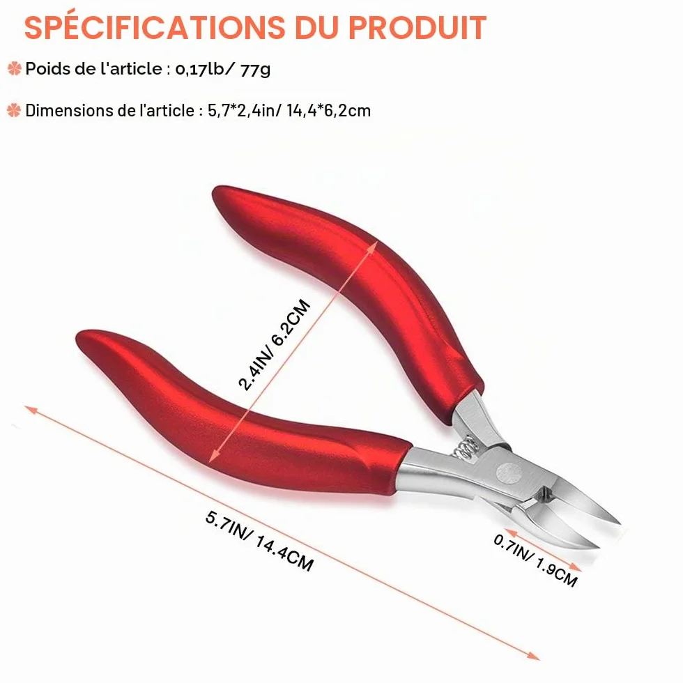 BEZOX précision Coupe ongles Tondeuse épais orteils fungus ongles incarnés Grip souple boîtes-cadeaux métal