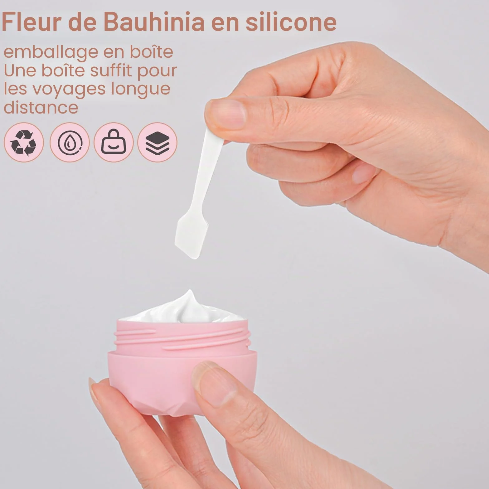 Pavlleen 4 Pièce Silicone Travel Toiletry Containers 30 ml Crème Pots Accessoires de Voyage