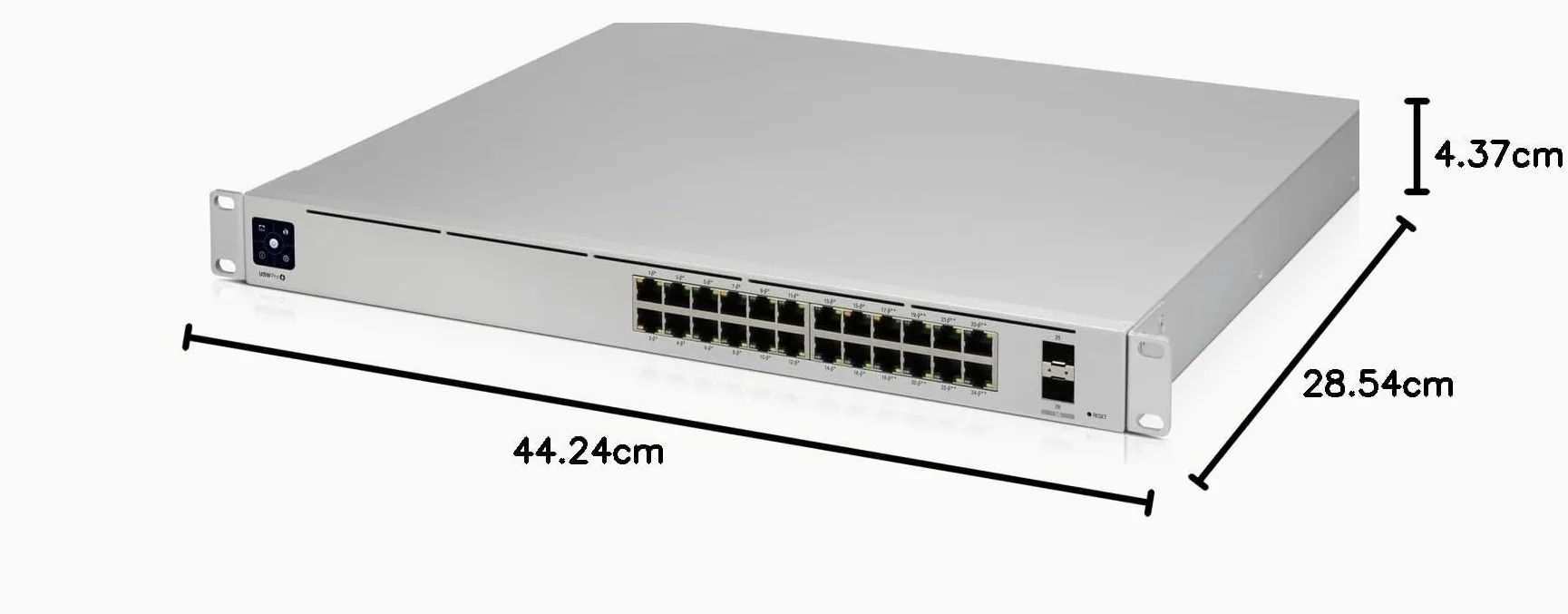 Ubiquiti Unifiswitch Pro 24 Rackmount Gigabit Managed Switch, 24x RJ-45, 2x Sfp+, Poe++, Gen2 (usW-PrO-24-Poe)