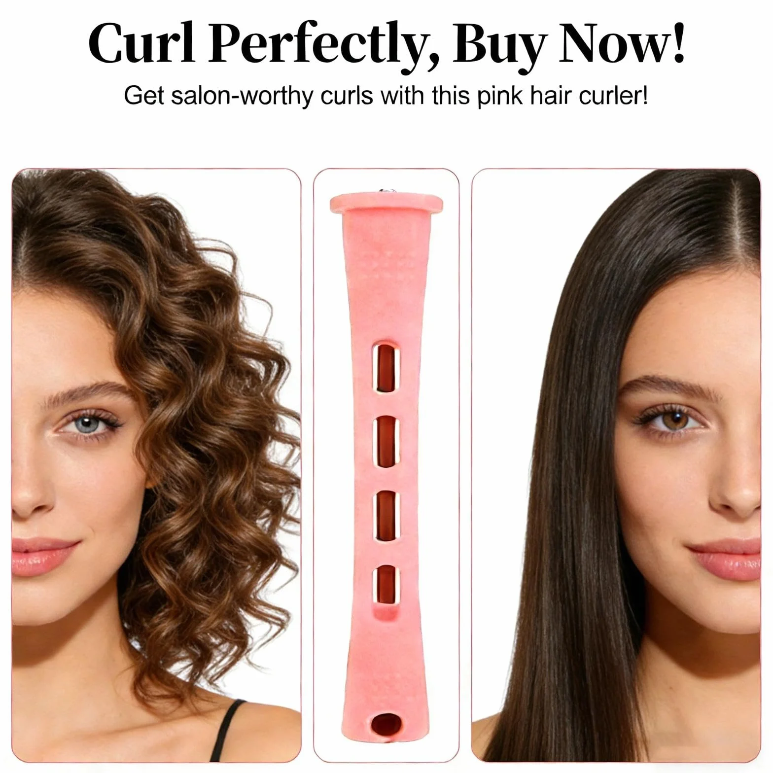 Kit Permanente Cheveux avec Bigoudis 0,51 Pouce, Set de Bouclage avec Couvercles et Peigne