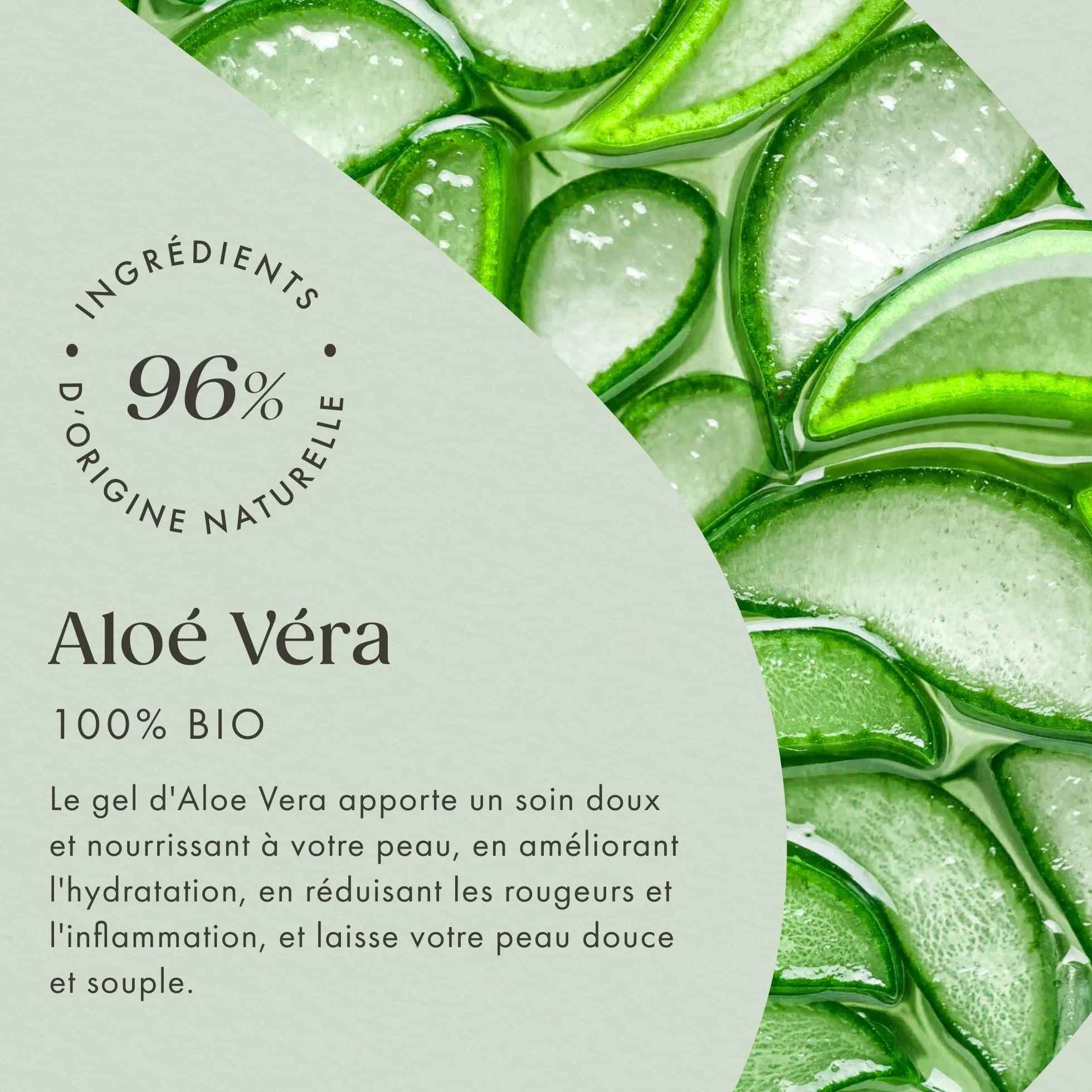 Satin Naturel Gel Aloe Vera Bio 200 ml – Gel d’Aloe Vera Concentré – Acide Hyaluronique & Panthénol – Soin Hydratant Visage, Corps & Cheveux