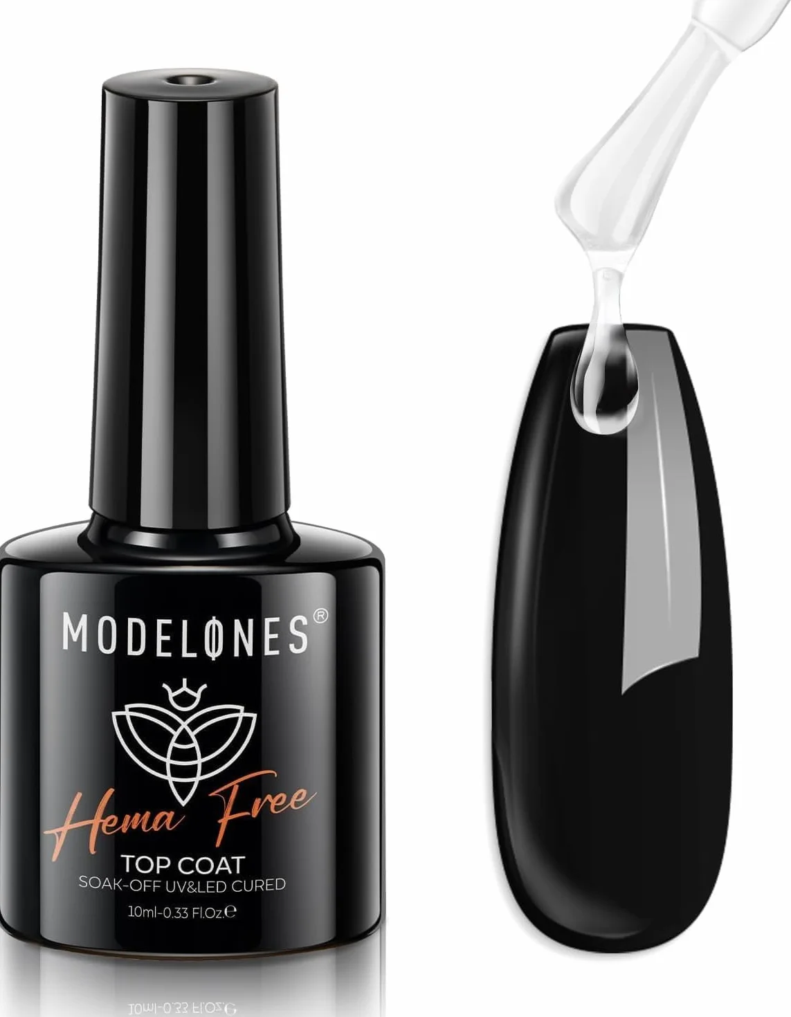 Modelones No Wipe Top Coat Gel UV Brillant Ultime Vernis Semi Permanent Nail Art 10ml