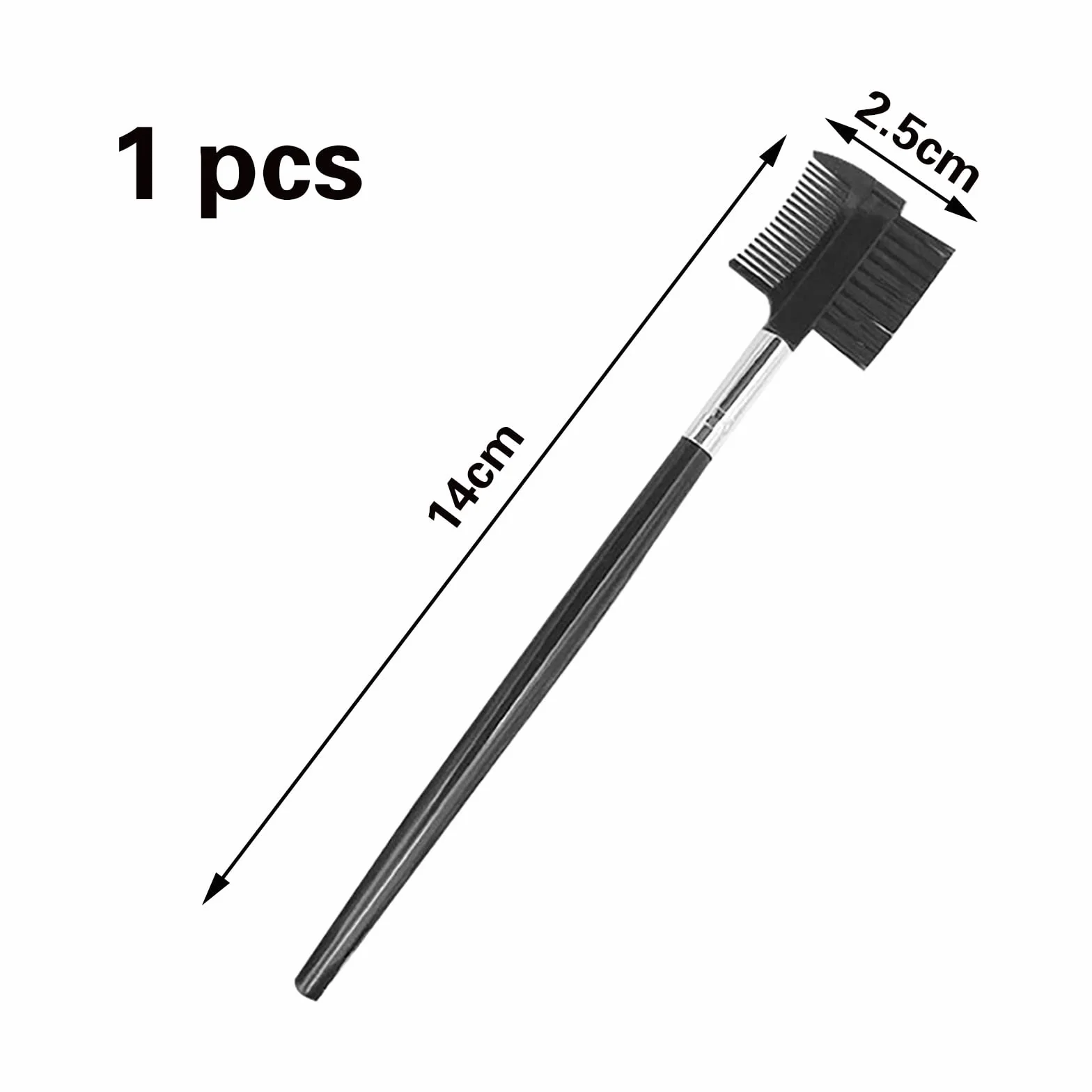 Brosse à Cils et Sourcils Peigne à Cils Pinceau à Sourcil Outil de Maquillage Noir