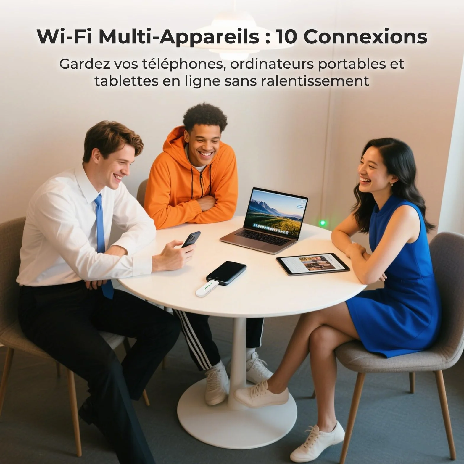 Clé Internet mobile 4G LTE WiFi 6, 150 Mbit/s, dongle USB WLAN hotspot pour ordinateur portable/PC