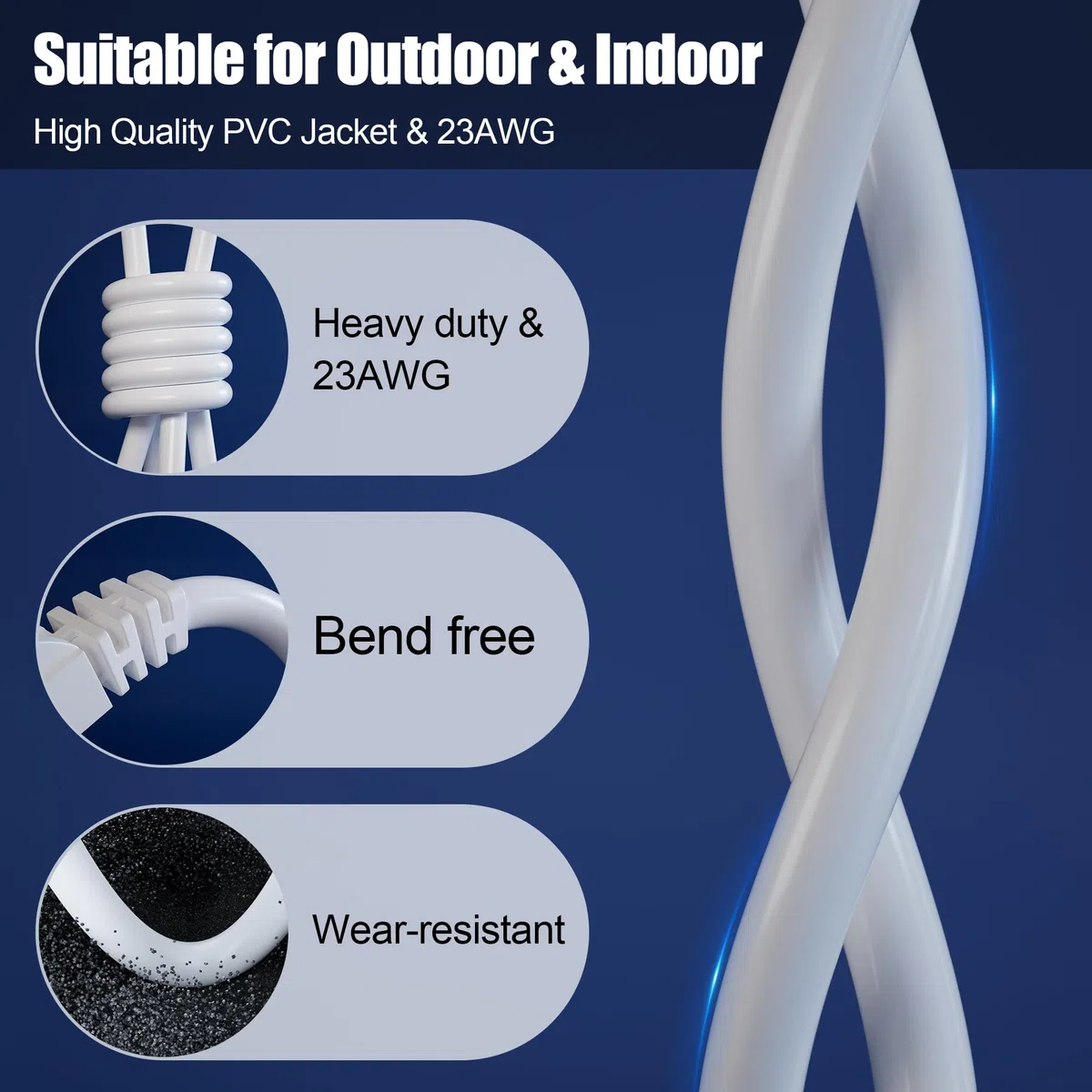 Câble Ethernet Cat 6 de 100 m (20 RJ45), pour extérieur et intérieur, câble Ethernet blindé Cat 6 à enfouissement direct, robuste 23 AWG, imperméable, résistant aux UV, câbles Internet, Cat6 de 100 m