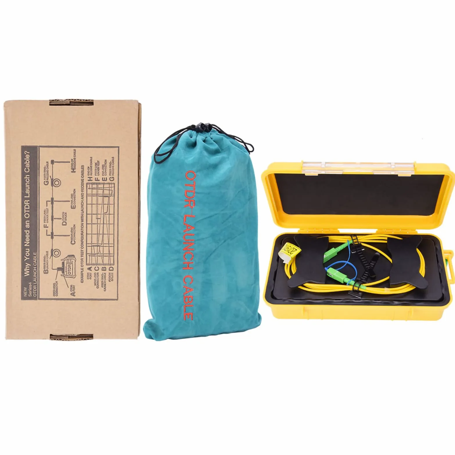 Câble Otdr Câble Fibre Plastique Fibre Optique Otdr Boîte de Câble Sc Sc Otdr Fiber Monomode 500M Bobine Amorce Fibreique