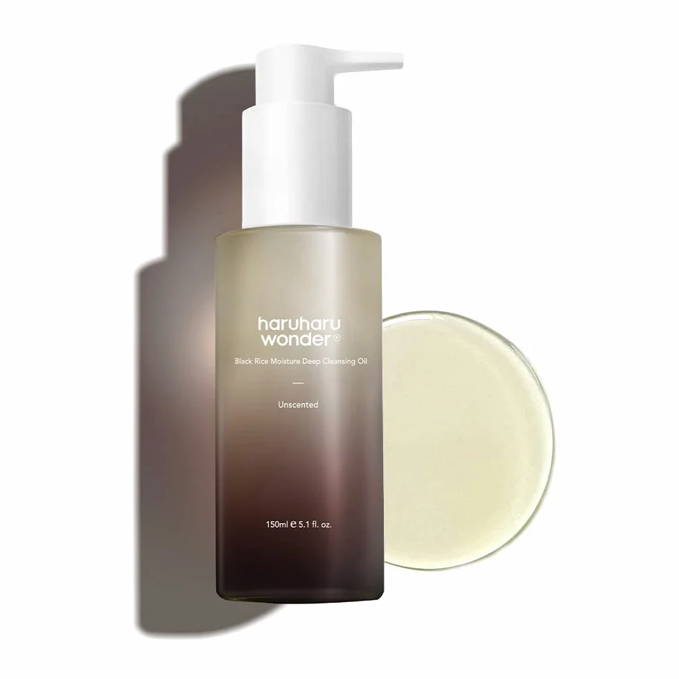 Haruharu Wonder Black Rice Moisture Huile nettoyante en profondeur visage coréen végétalien sans cruauté animale