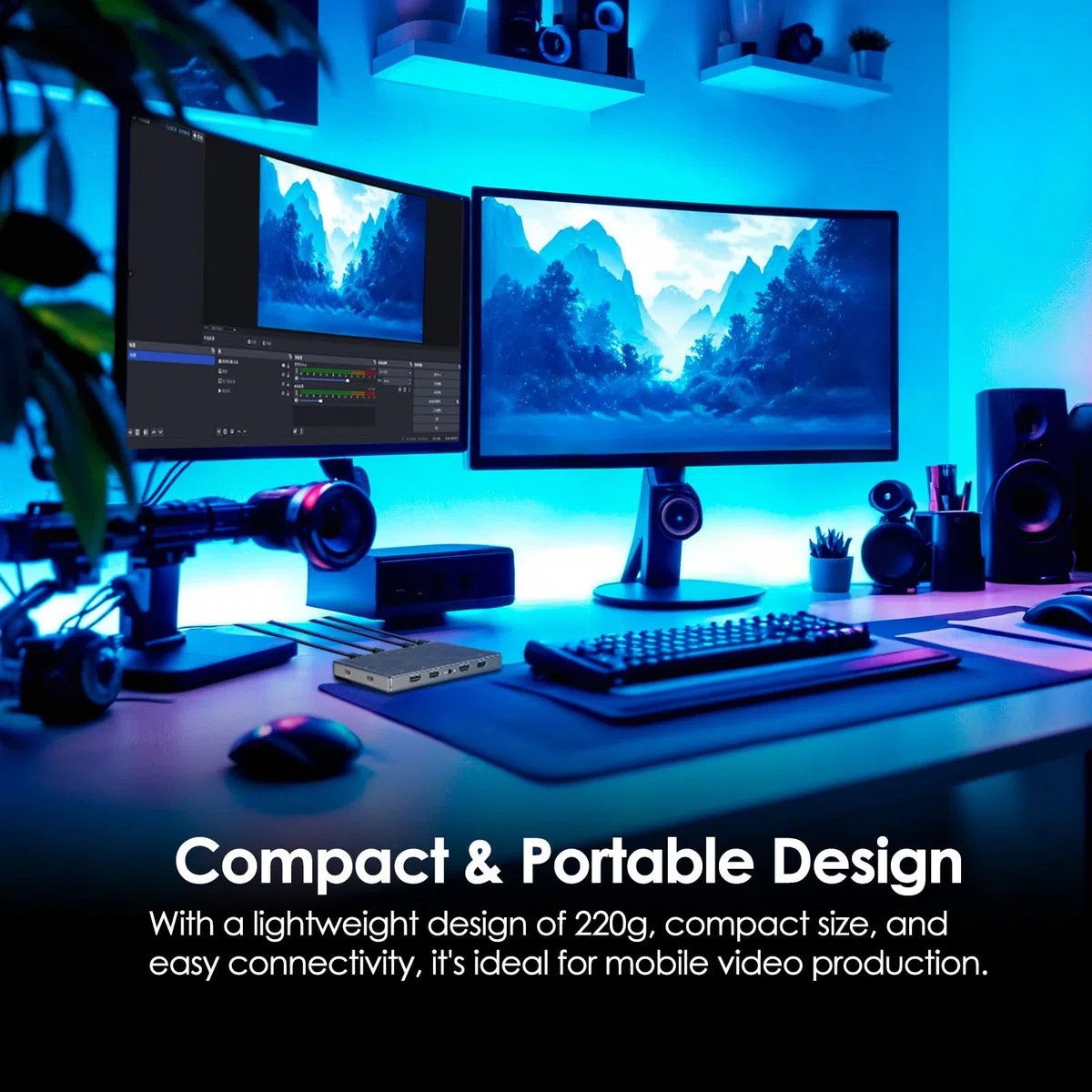 CineTreak CT-4 Carte de capture vidéo 4K - 4 entrées HDMI, UVC Plug-and-Play, capture simultanée à 4 canaux, USB 3.2 10 Gbit/s, entrée audio professionnelle, charge PD 100 W, pour streaming, jeux