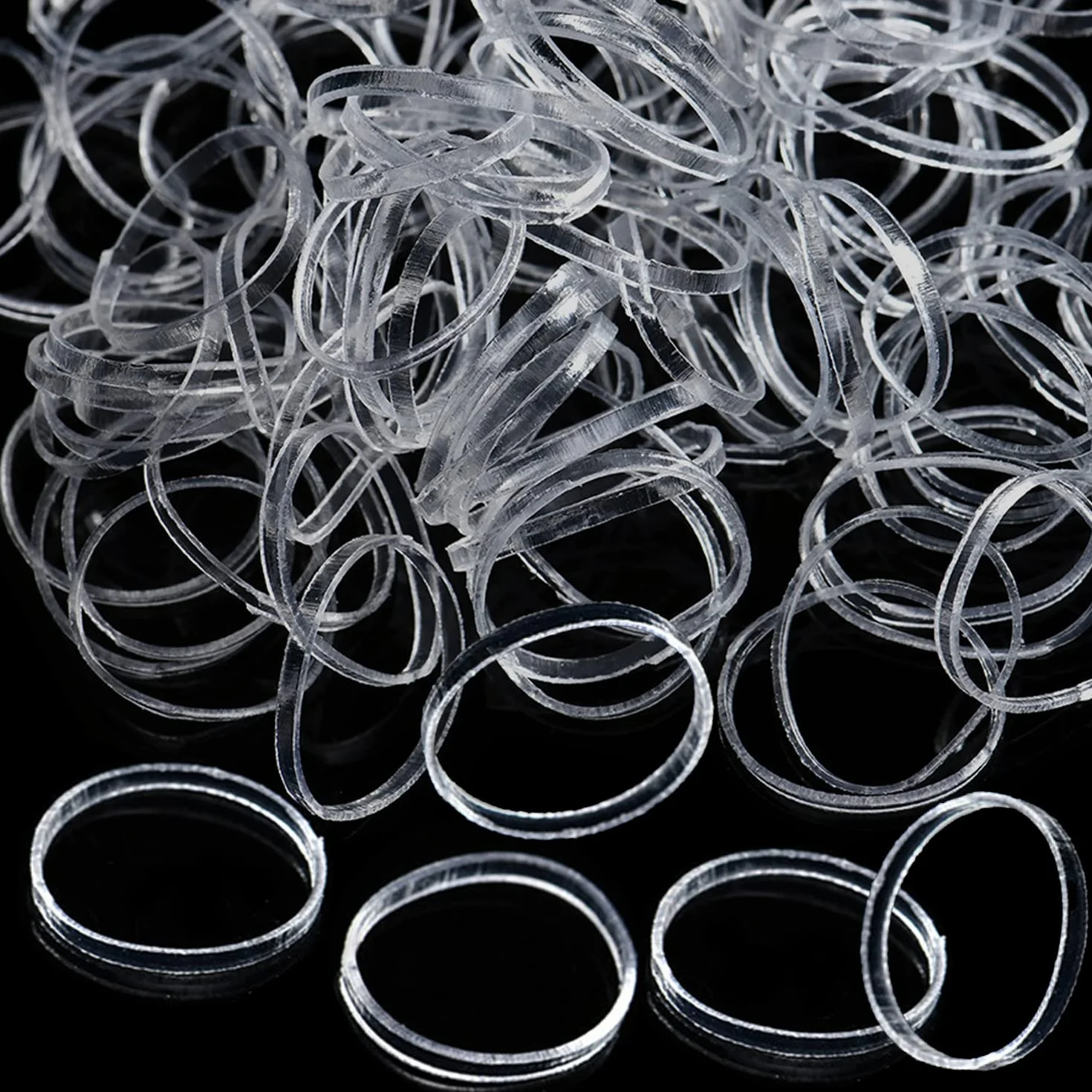 Mini Élastiques Transparents 300 Pièces, Petits Élastiques Cheveux Enfants Dreadlocks Mariage