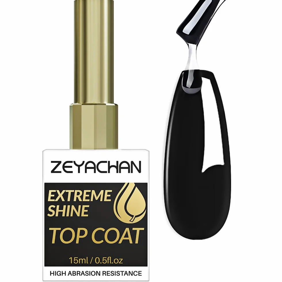 Top Coat Semi Permanent Brillant 15ML No Wipe UV Gel Nail Polish Longue Tenue Qualité Salon