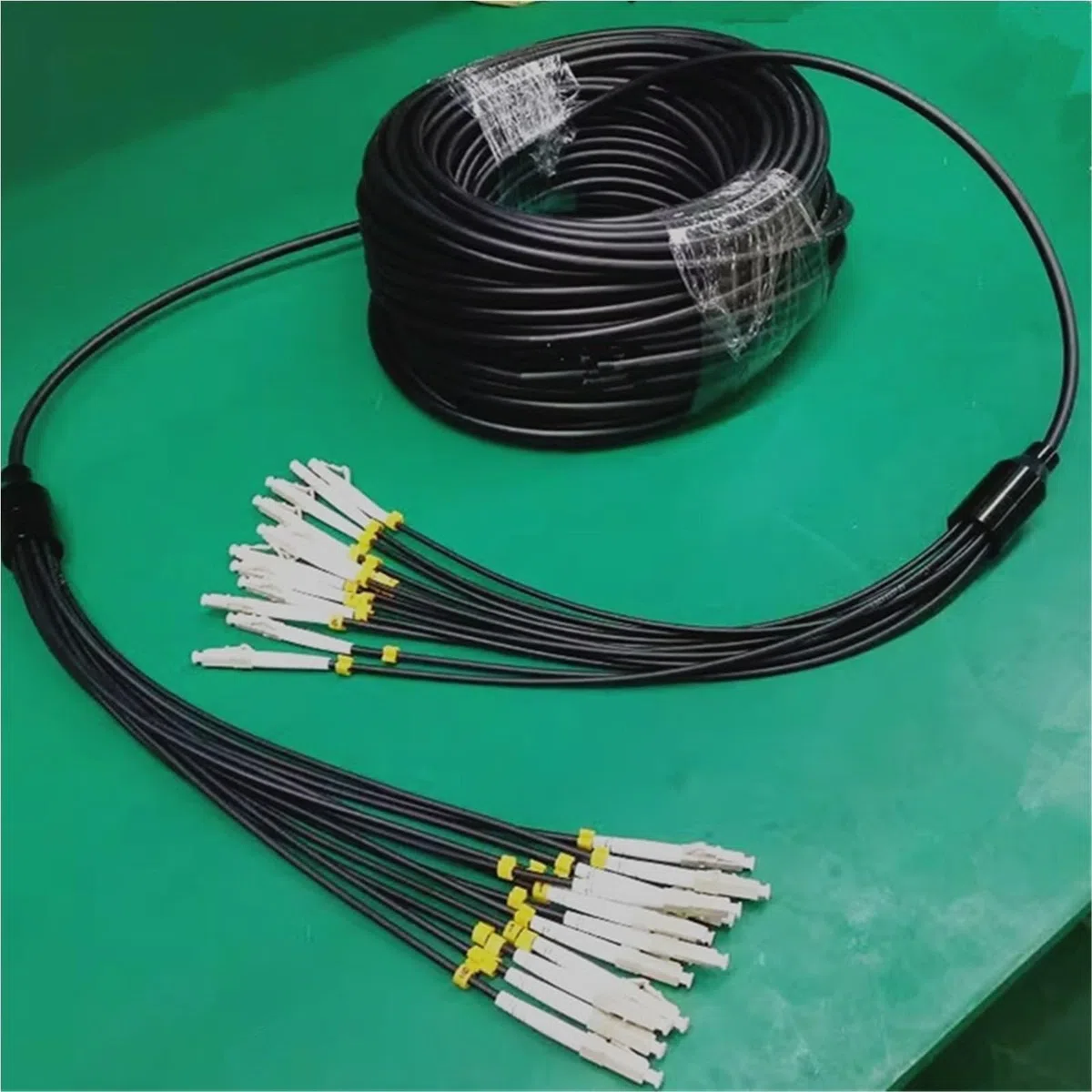 Câble optique Pansad Multimode 2/4/6/8/12 conducteurs LC, SC, FC, ST,UPC, jumper à fibre optique flexible, 10 m, 20 m, 30 m, 40 m (2 cœurs LC -LC 10 m)