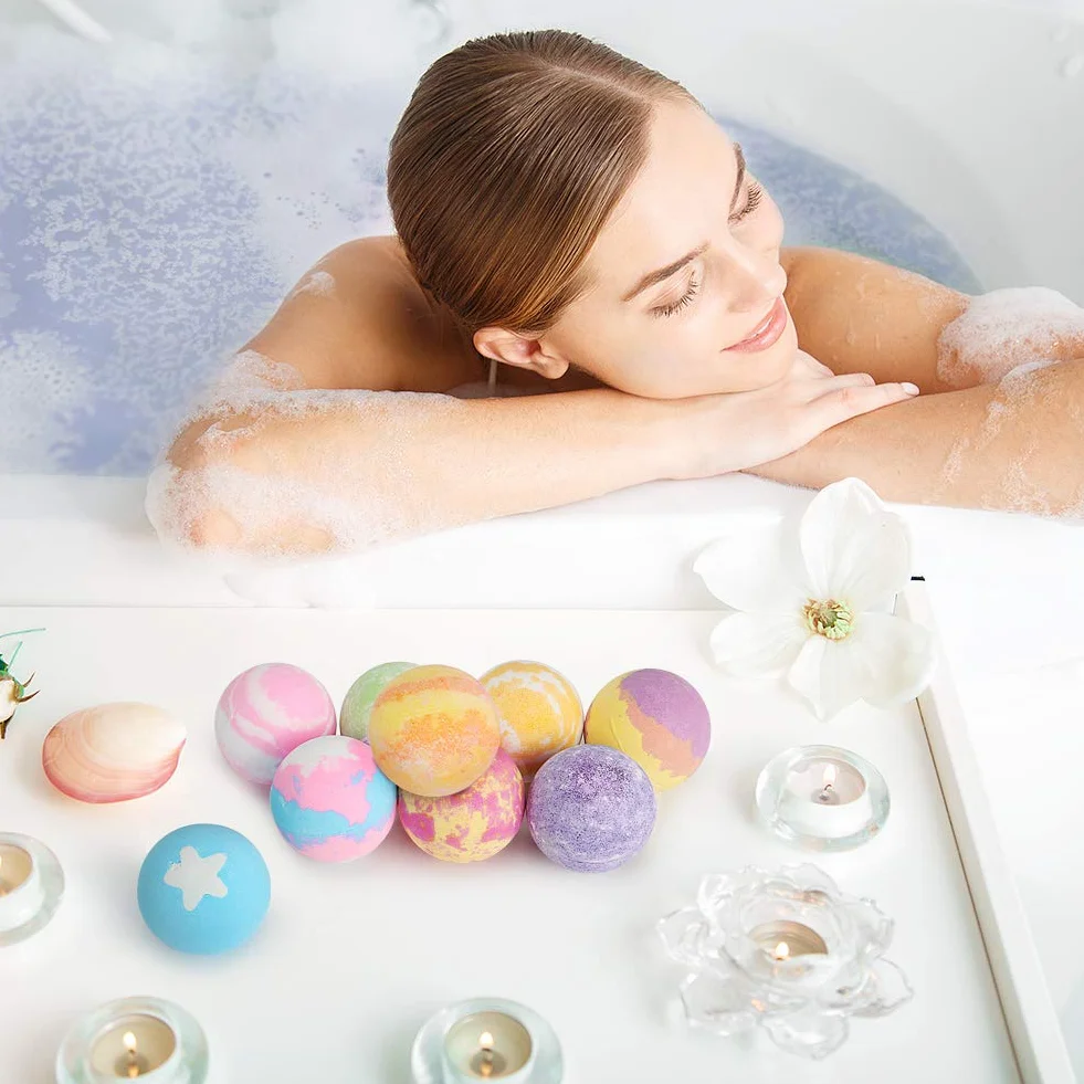 Bio bombes de bain Coffret cadeau pour femme 12 pièces