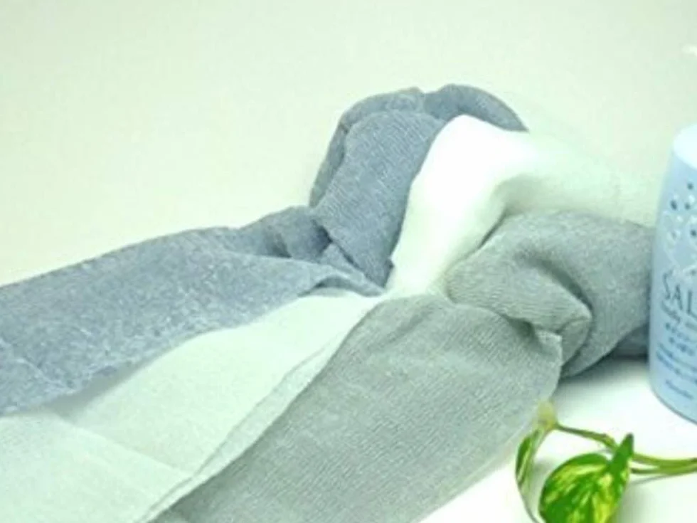 Salux Super Hard Nylon Japanese Beauty Skin Bath Wash Cloth Towel Grey