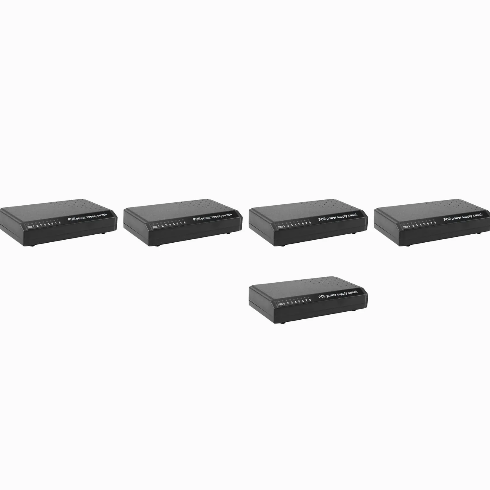 5X Alimentation D'Injecteur de Commutateur 8 Ports 6 + 2 POE sur Ethernet RJ45 sans Adaptateur Secteur Système de Réseau Familial 10 / 100M pour Caméras