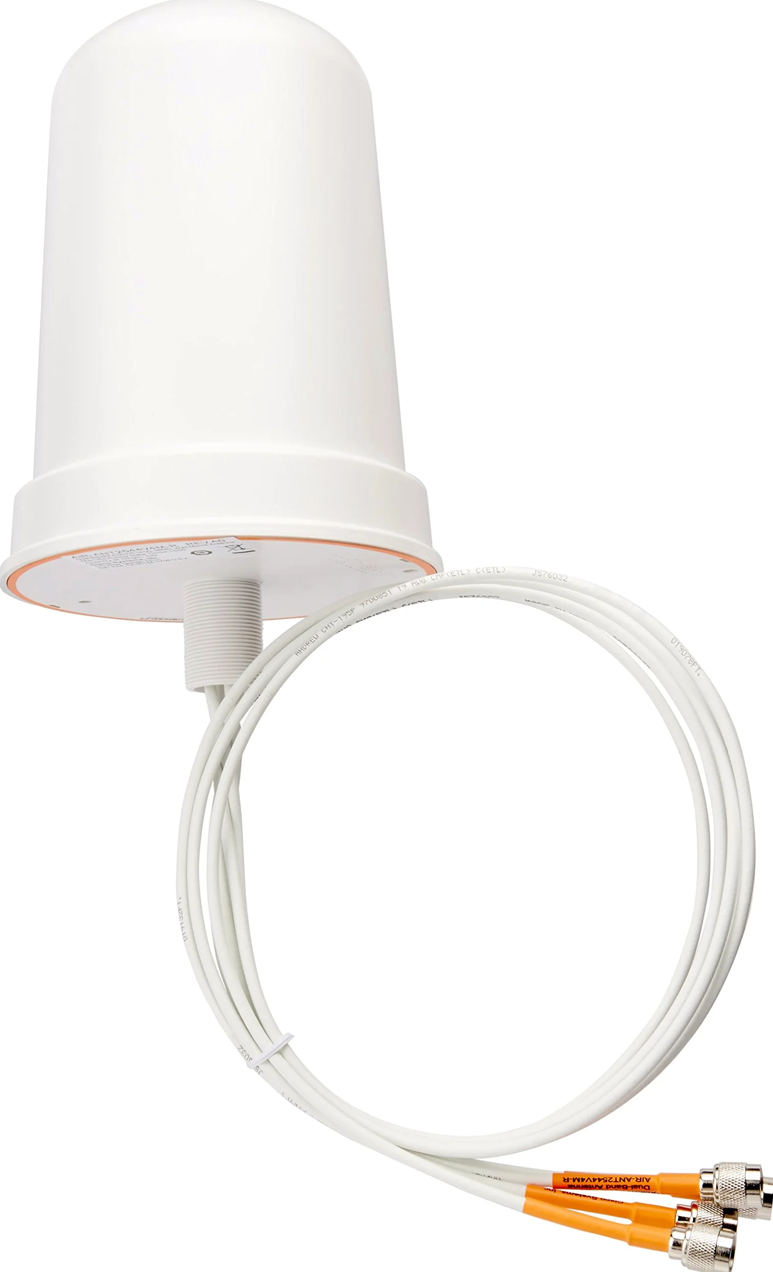 Antenne Wi-FI omnidirectionnelle bibande Cisco Aironet, 4 dBi (2,4 GHz)/4 dBi (5 GHz), MIMO (4 Ports), Montage au Plafond/sur mât, Garantie limitée d'un an sur Le matériel (AIR-ANT2544V4M-R=)