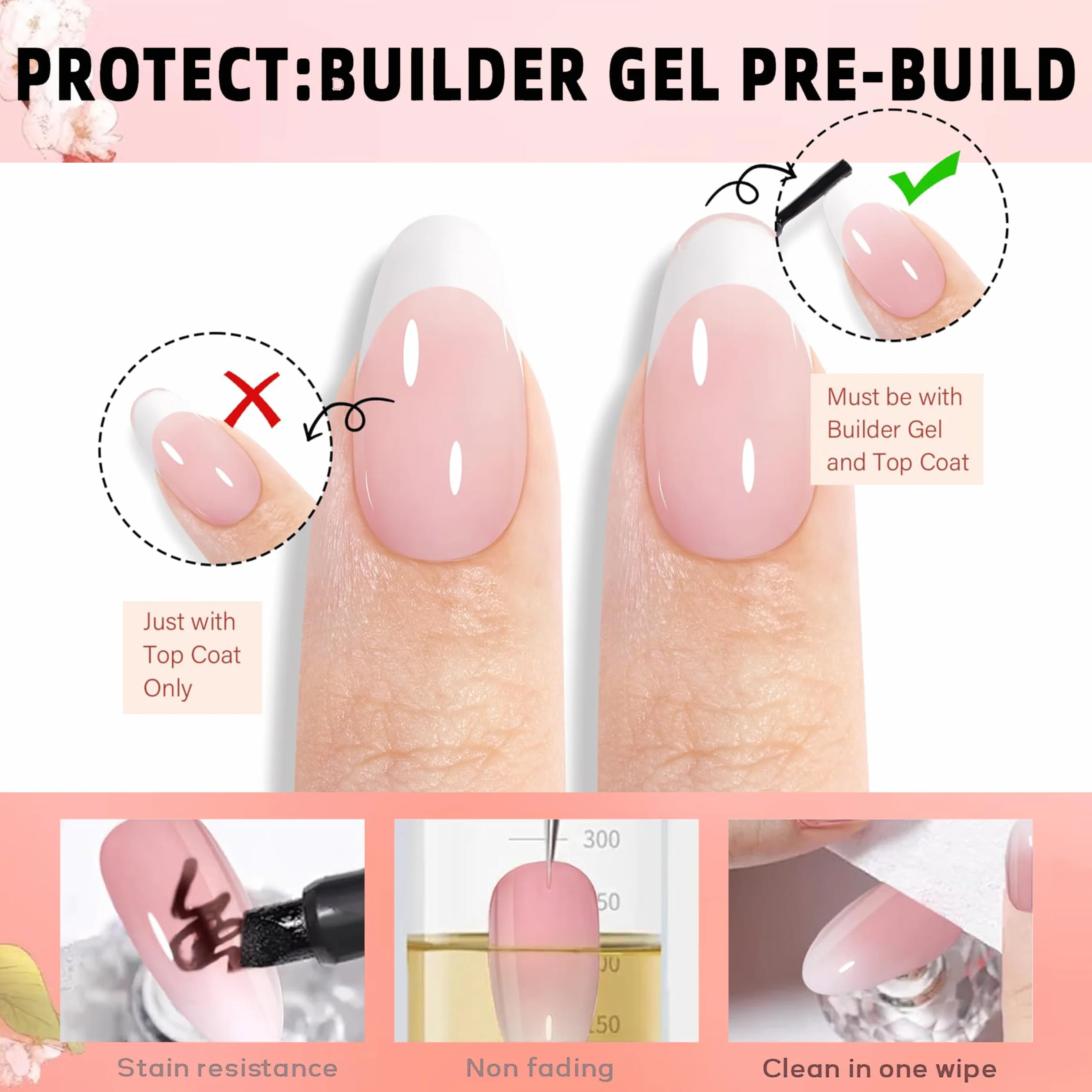 Lot de 240 faux ongles courts à coller en forme d'amande française avec 2 stylos à huile à ongles gel doux naturel nail art