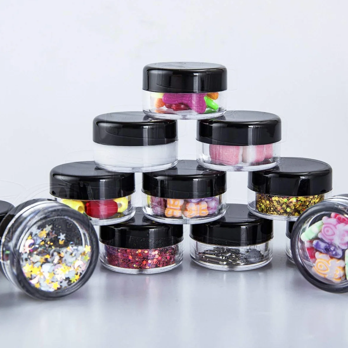 MELLIEX 60 Pièces Pots Cosmétiques Vide en Plastique Clair pour Lotion Crème Échantillon 5ml