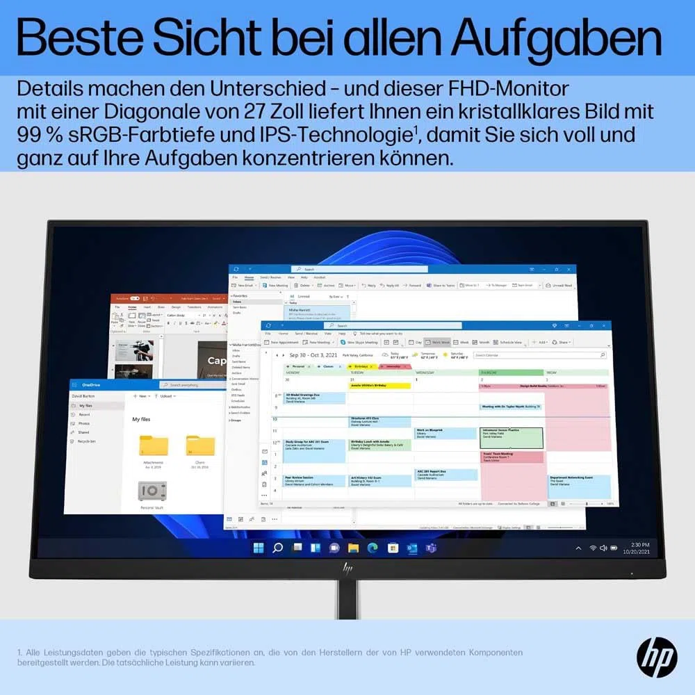 Ecran HP 27 E27Q G5 IPS QHD 16:9 5ms Display Port/HDMI 6N4E2AA