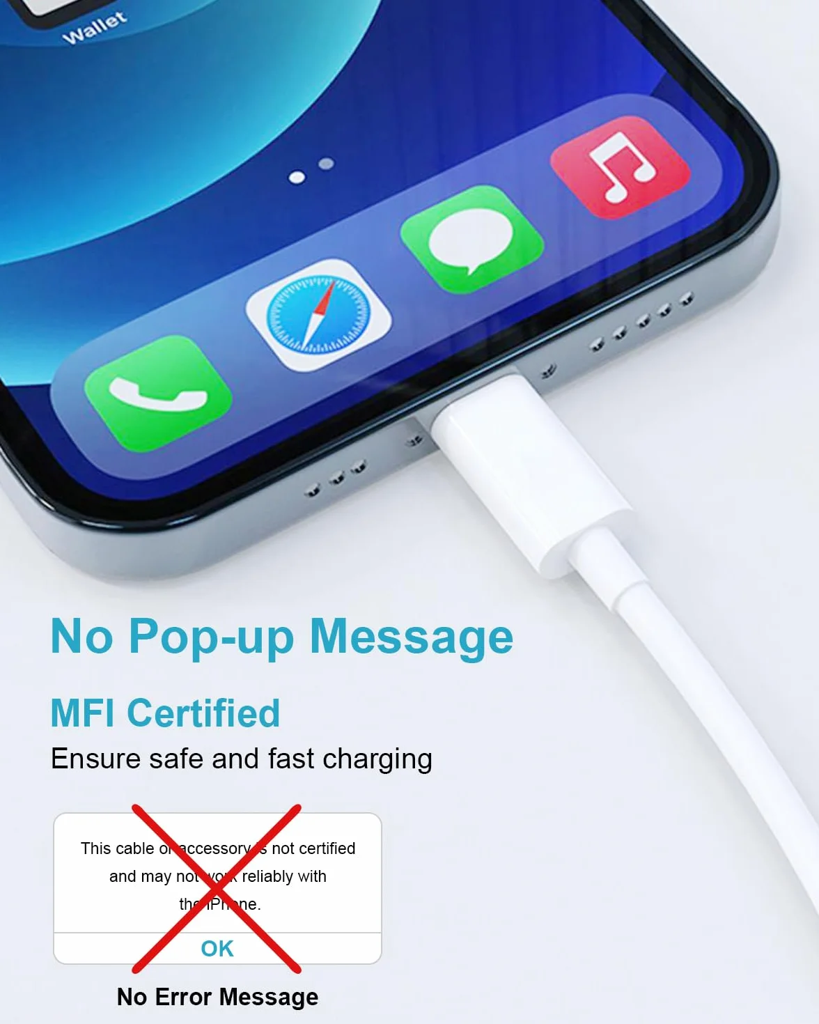Câble USB C vers Lightning 2M Lot de 2, Certifié MFi Charge Rapide pour iPhone 14 13 12 Pro Max Mini/11/XS/X/XR/8Plus/2020 SE iPad