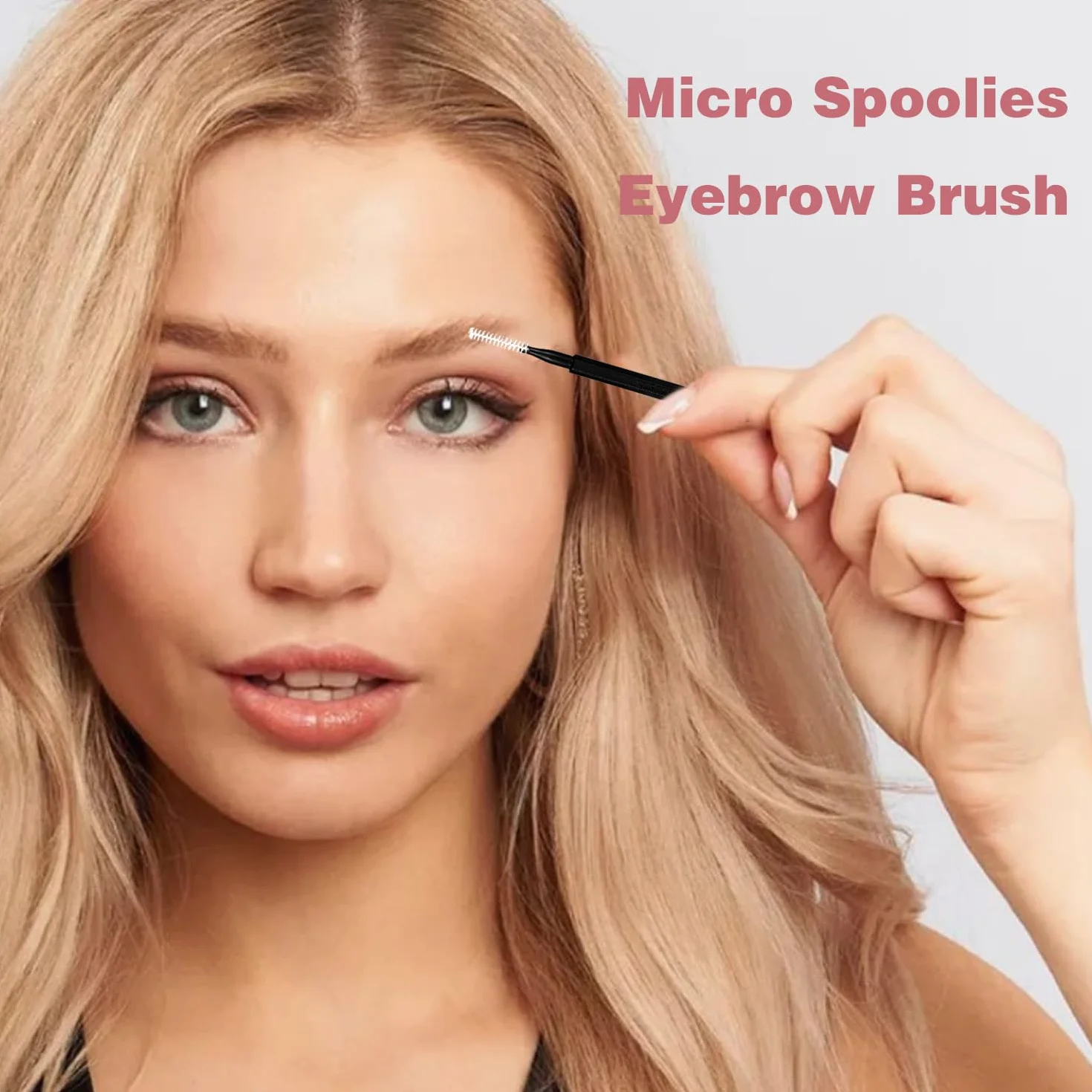 Lot de 60 micro-brosses à sourcils | Brosse à cils avec capuchon | Mini-brosse à cils pour extensions de cils (noir, blanc)