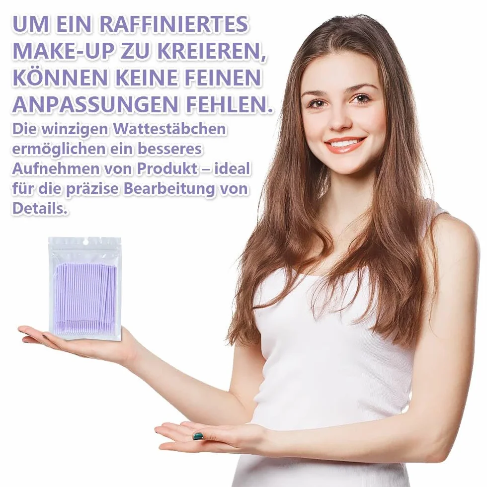 Dreamil Lot de 400 micro-pinceaux applicateurs jetables pour cils, mascara