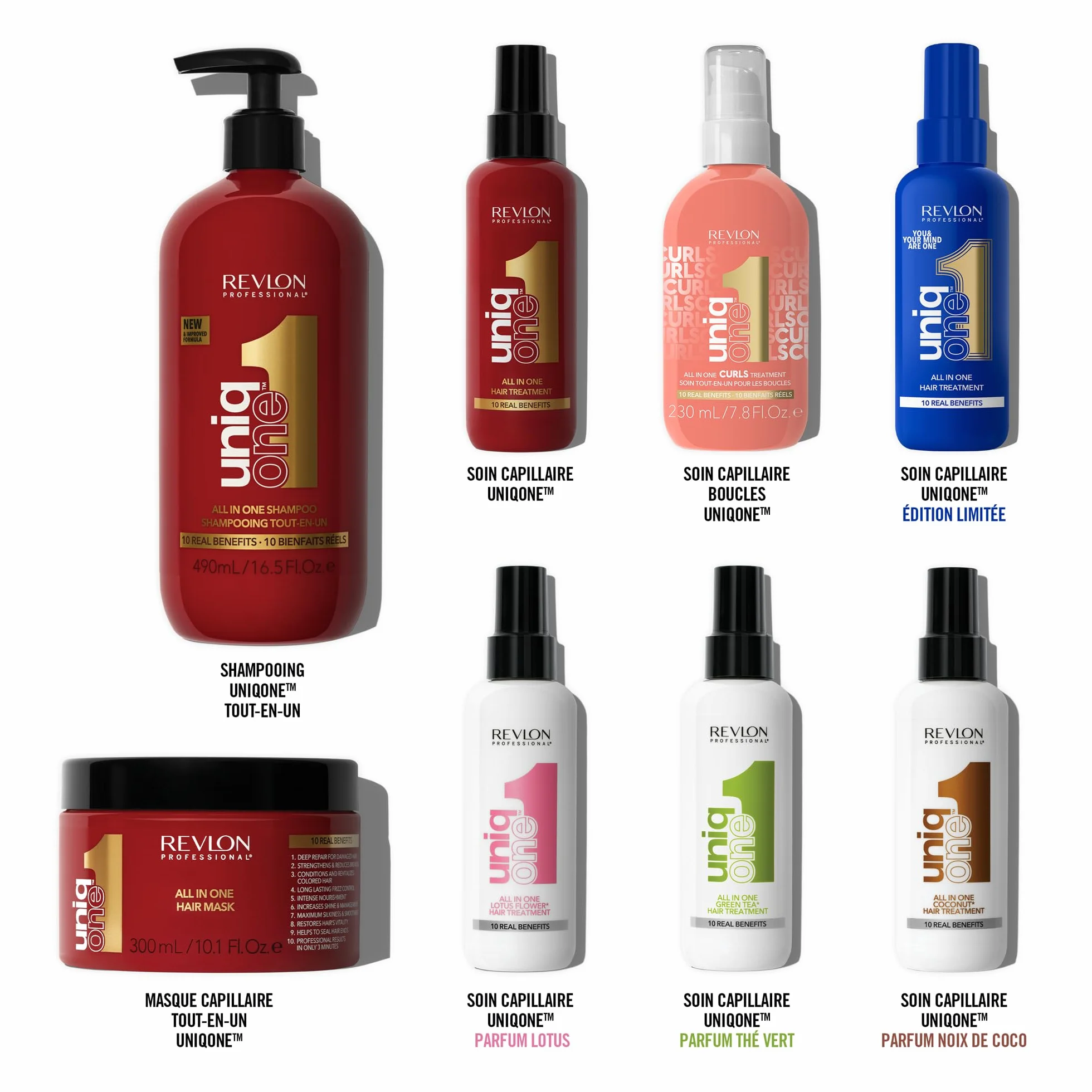 Revlon Professional UniqOne Shampooing et Après-shampooing 2en1 490 ml Soin Cheveux Nourrissant Réparateur Vegan