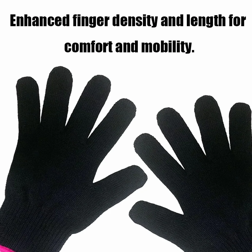 Gants professionnels résistants à la chaleur pour coiffure fers à friser lisser boucler