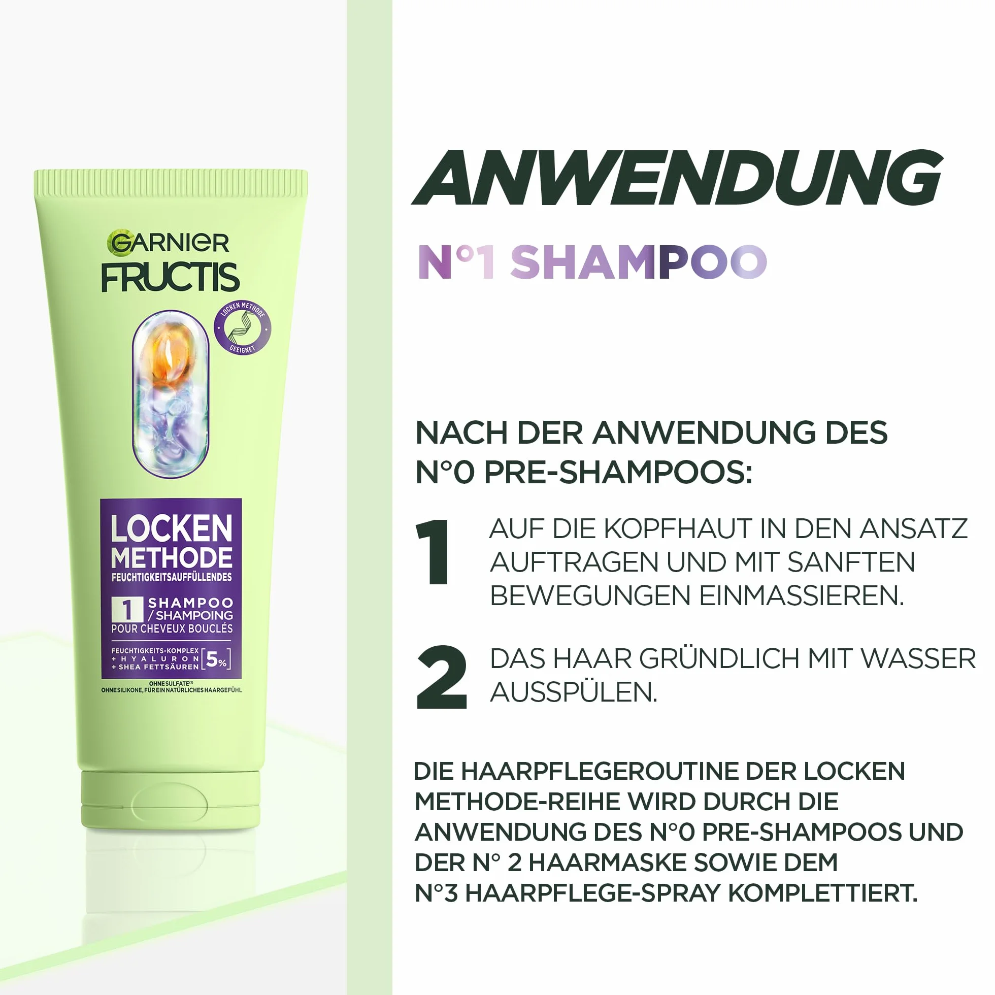 Garnier Soins Capillaires Hydratants Lot de 4 - Pré-shampooing, Masque et Spray avec Acide Hyaluronique et Karité