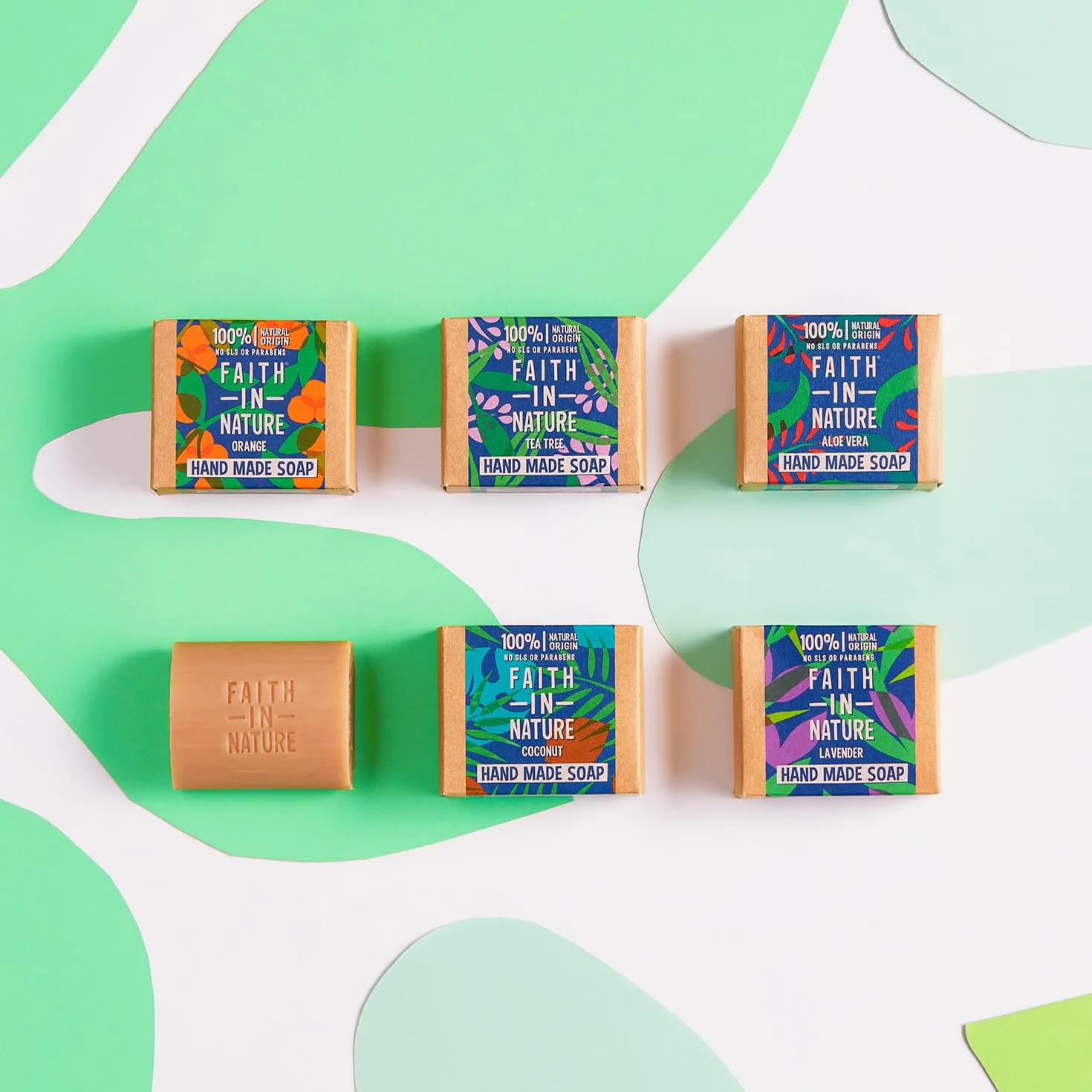Faith In Nature Savon Solide Naturel Noix de Coco Mains Hydratant Végan Sans SLS Parabènes 100 g