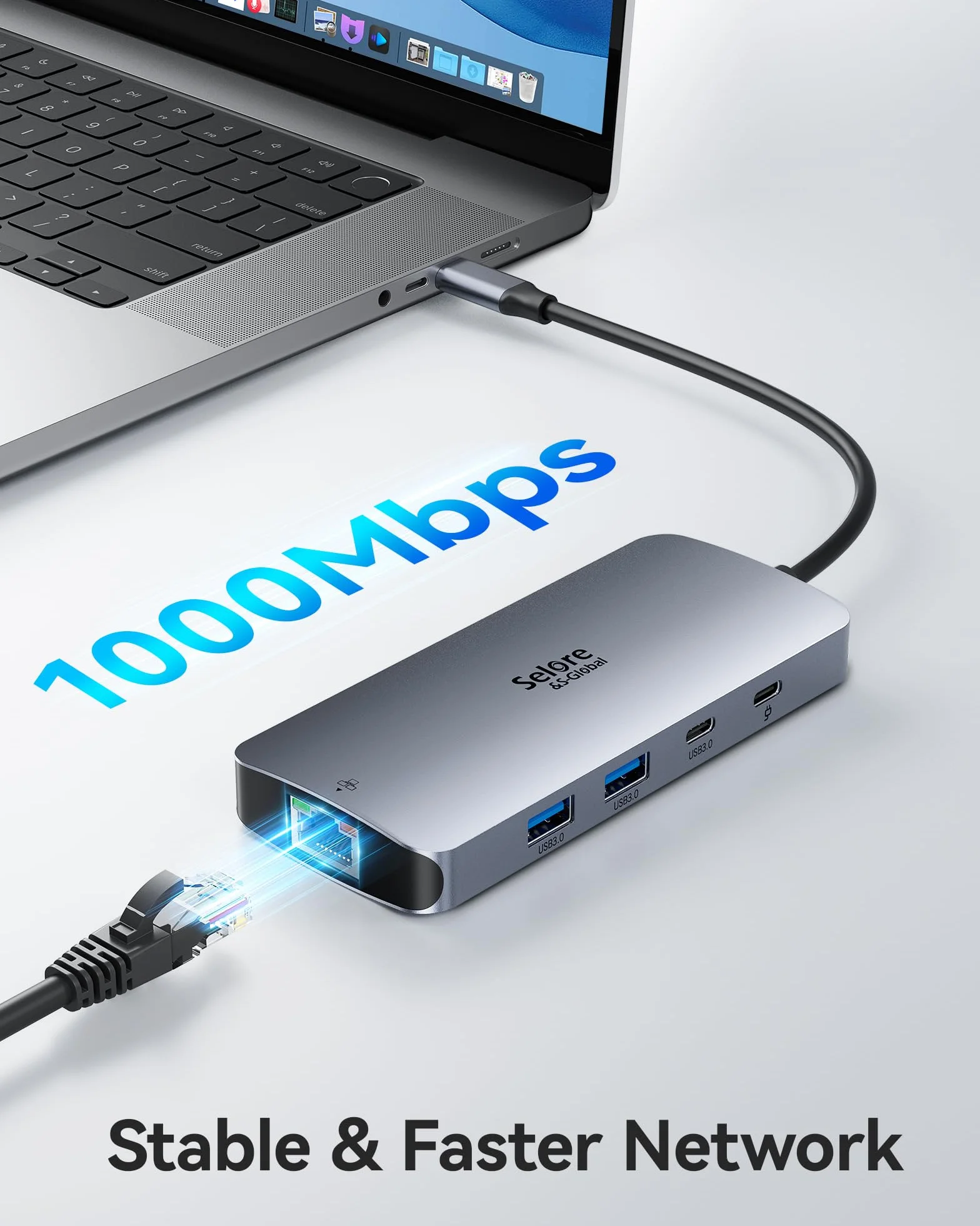 Station d'accueil USB C Dual HDMI, 8 en 1 Docking Station pour 3 Moniteurs | HUB Triple écran 4K60Hz, 2 HDMI, DisplayPort, Ethernet 1Gbit/s, PD 100W, Adaptateur de Ports USB 3.0 pour Dell, HP, Lenovo