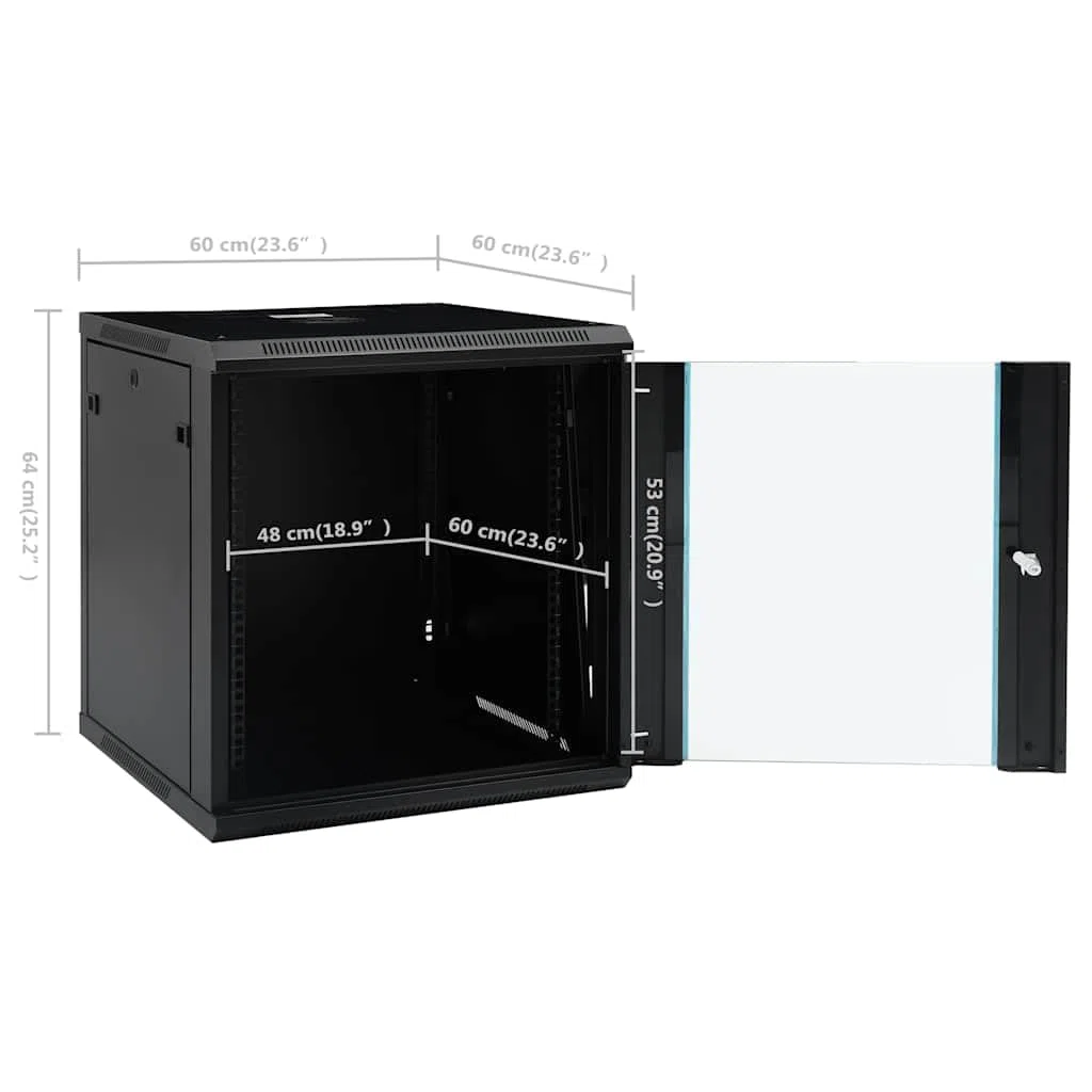 Coffret de réseau mural 12U 19 IP20 600x600x640 mm