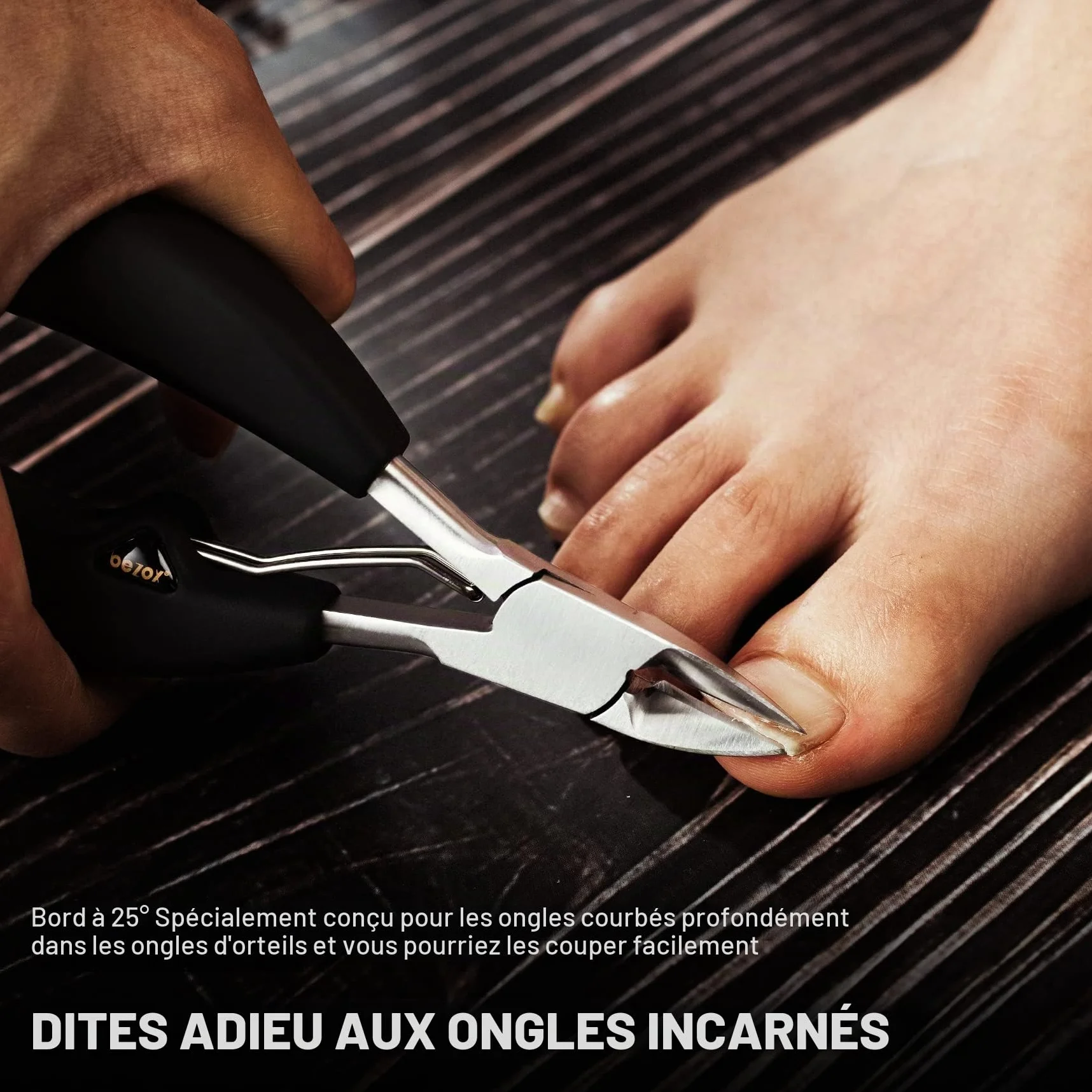 BEZOX Précision Coupe ongles Tondeuse Ongles épais Incarnés Grip souple