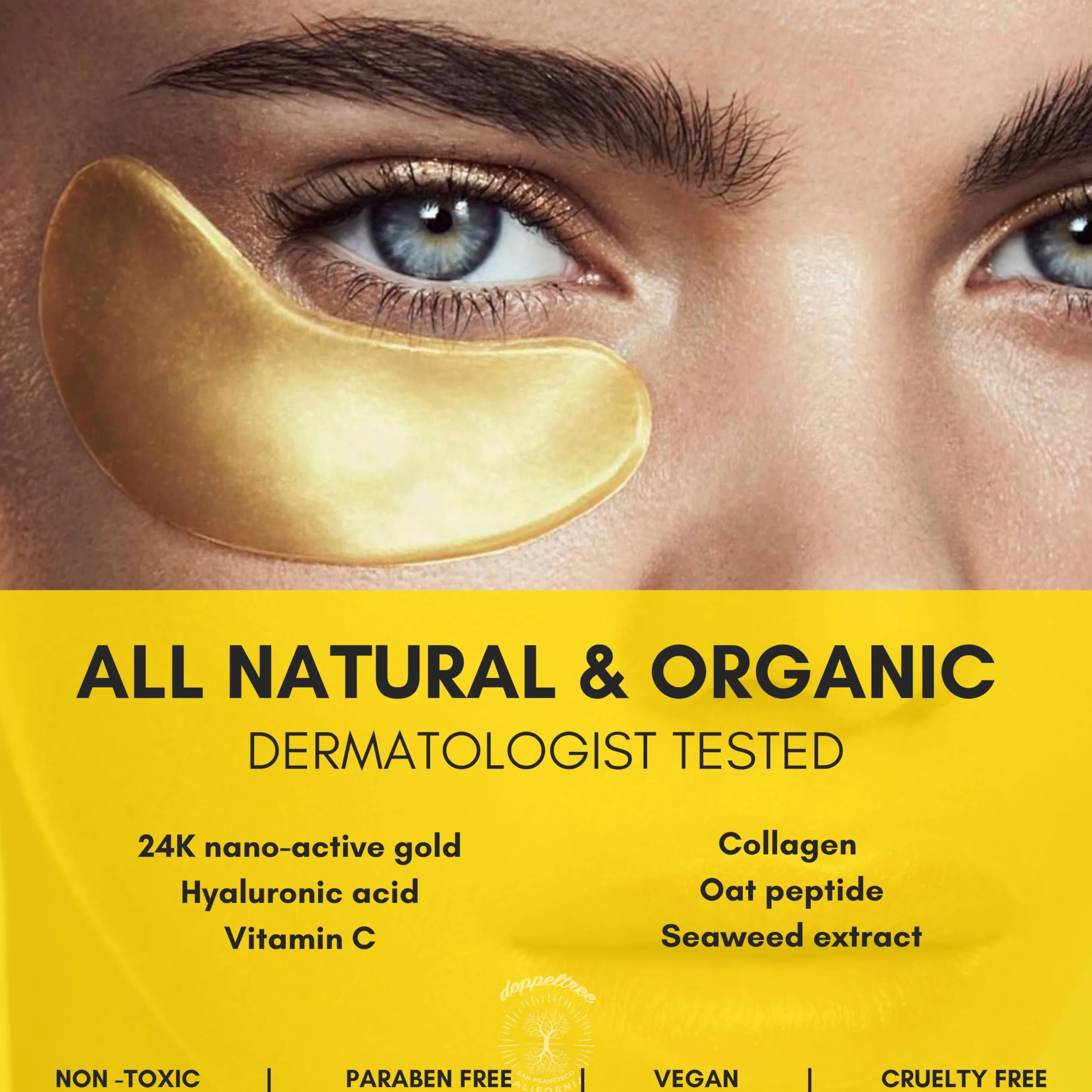 Masque Yeux Anti Cernes Bio Collagène Patches Oculaires Anti-rides Anti-âge Hydratant 18 Paires