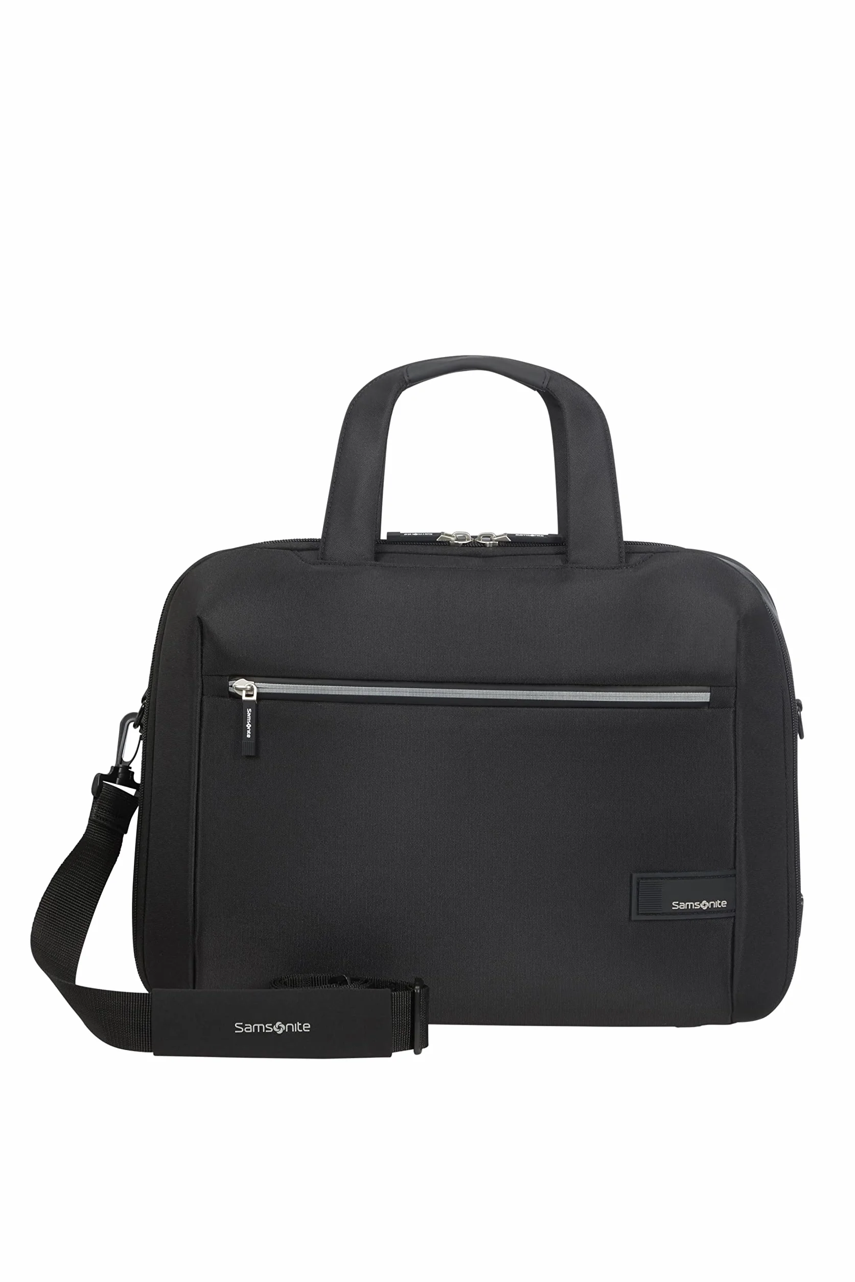 Samsonite LitePoint - Sac d'ordinateur portable extensible 15,6 pouces, 40,5 cm, 17,5/22 L, noir (noir)