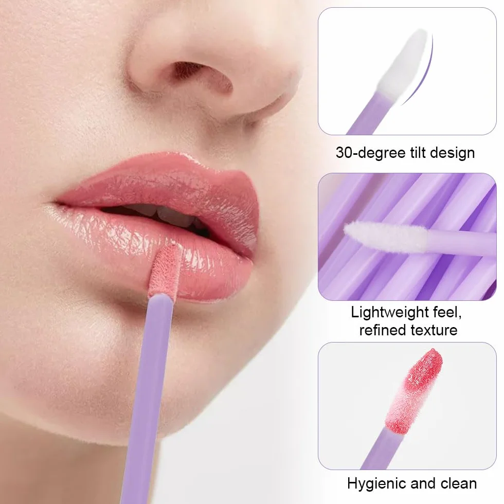 Pinceaux à Lèvres Jetables 400 Pièces, Applicateur Rouge à Lèvres Jetable, Outil de Maquillage Parfait